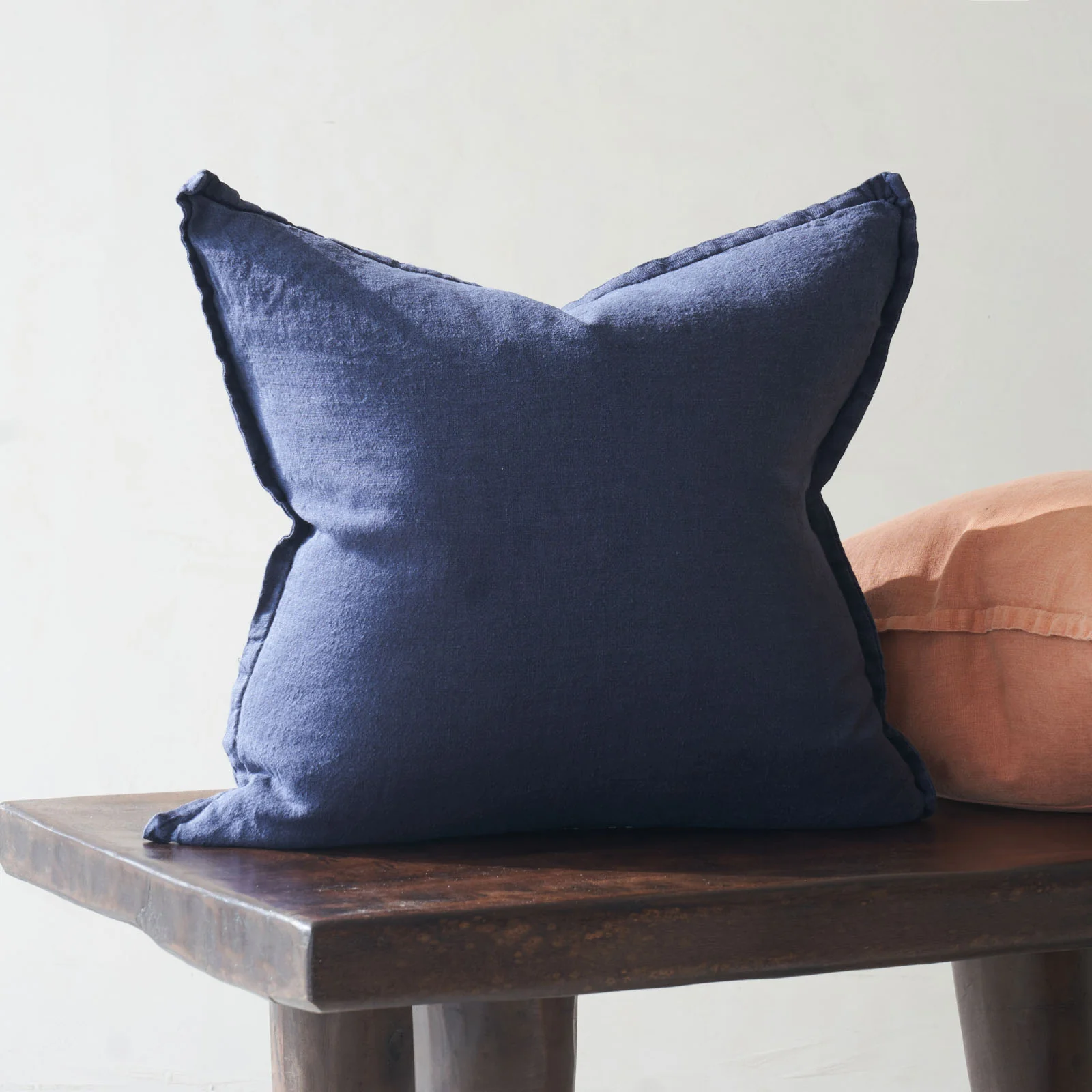 Linen Fabric Cushion | Navy