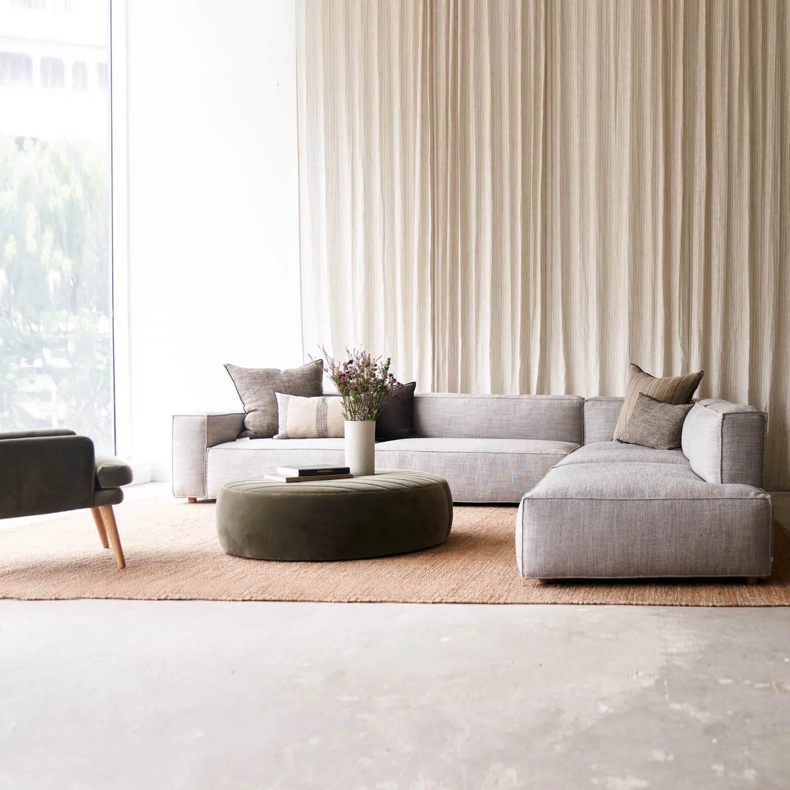 Baker L Shape Sofa | Bespoke Fabric (341cm) - Image 4