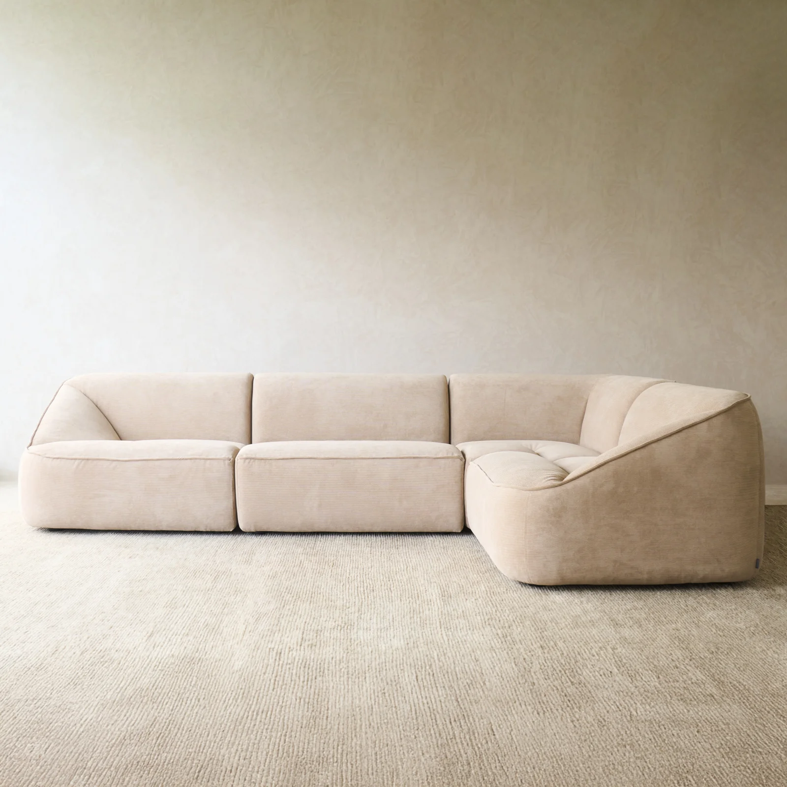 Facette Modular Corner Fabric Sofa | Ammonite (297cm) - Image 4