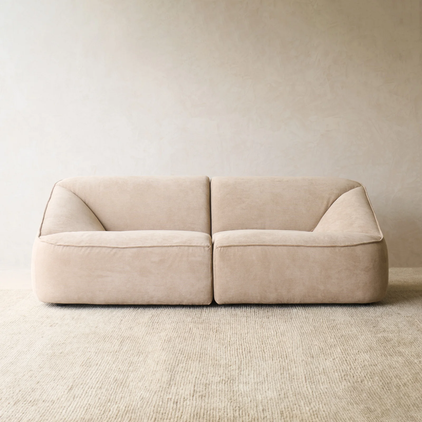 Facette Modular Fabric Sofa | 3 Seater - Ammonite (198cm)