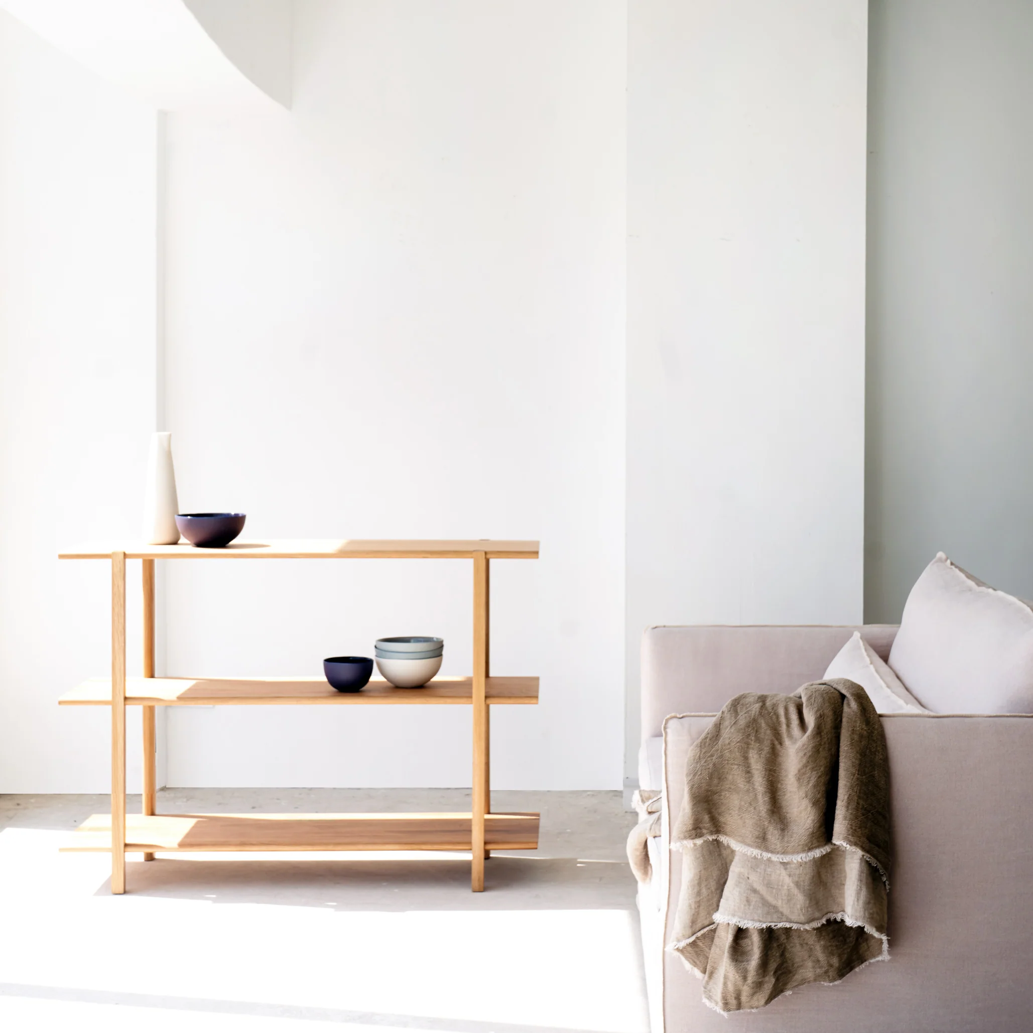 Farnsworth Rack | Oak (87cm) - Image 6