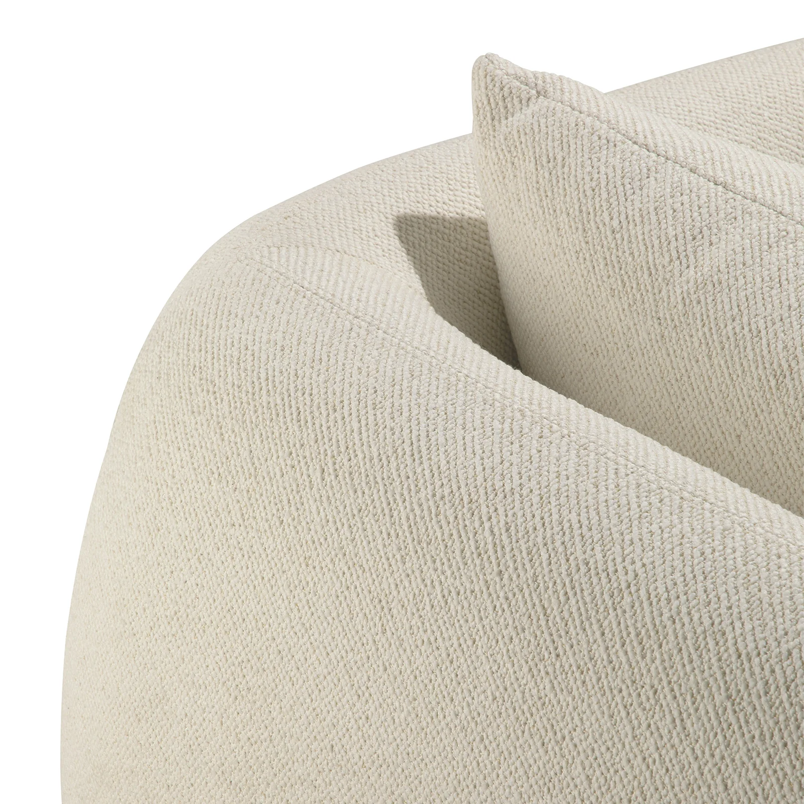 Figur Fabric Sofa | 3 Seater - Chalk - Image 4