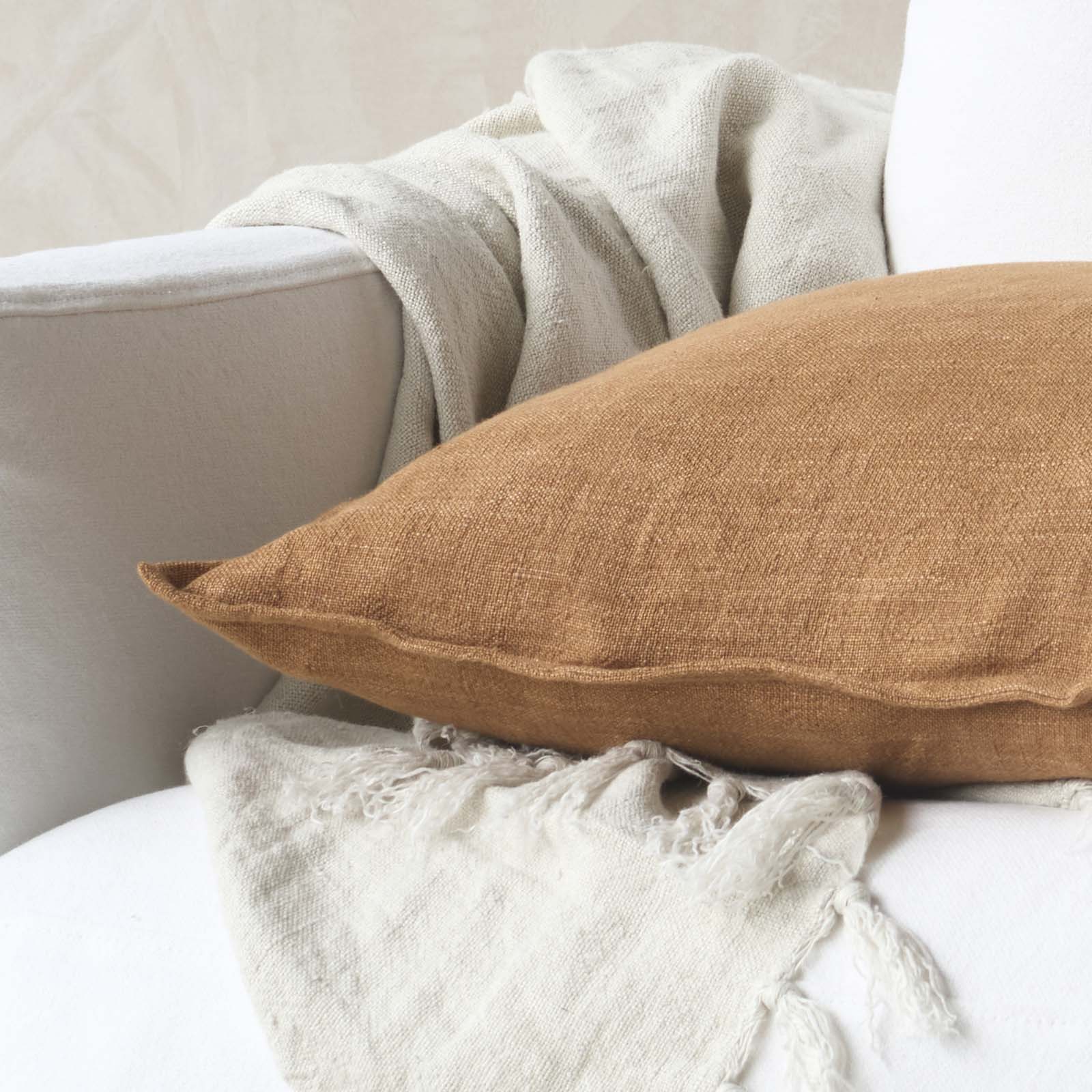 Flaxmill Cushion | Nutmeg (50 x 50cm) - Image 3