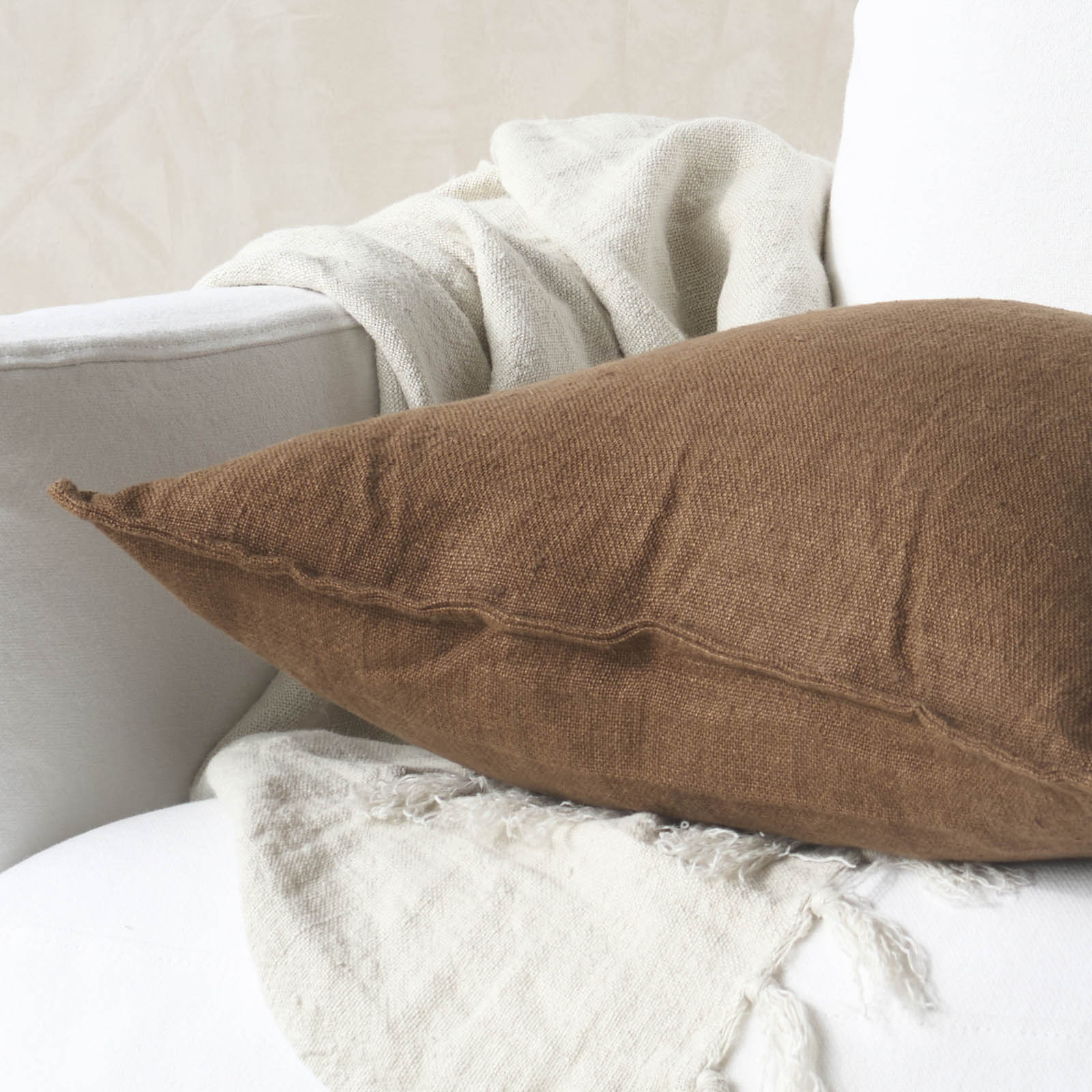 Flaxmill Cushion | Pecan (50 x 50cm) - Image 3