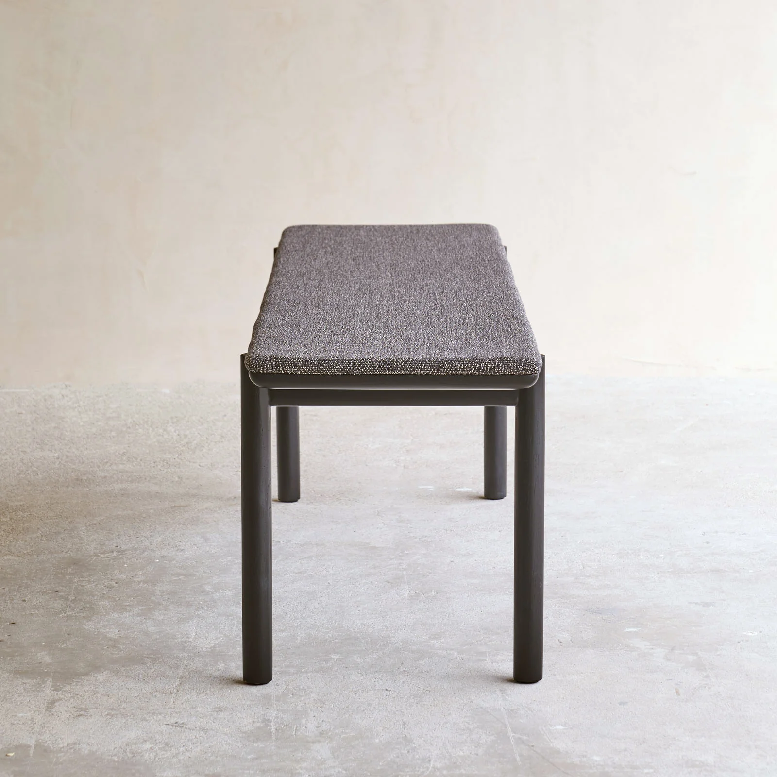 Folk Bench | Black Frame - Cinder (160cm) - Image 3