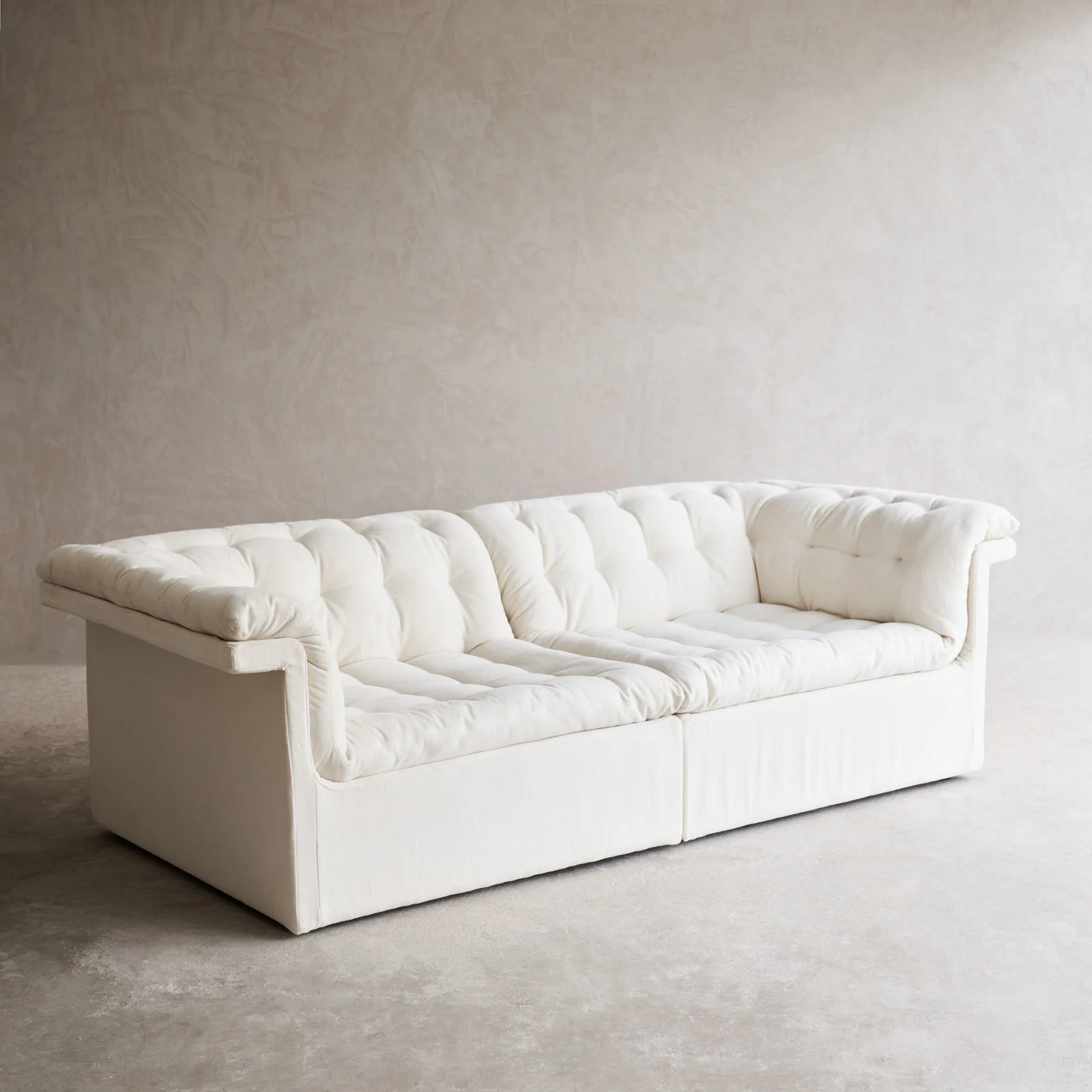 Furrow Modular Fabric Sofa | Blanc (226cm) - Image 6