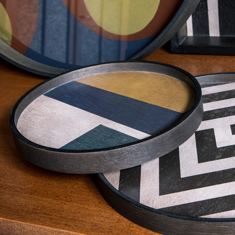 Geo Study Valet Tray | Wood (23cm) - Image 3