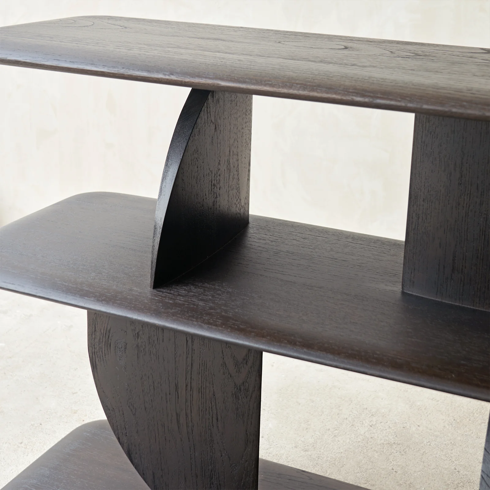 Geometric Console | Teak Dark Stain - Image 3