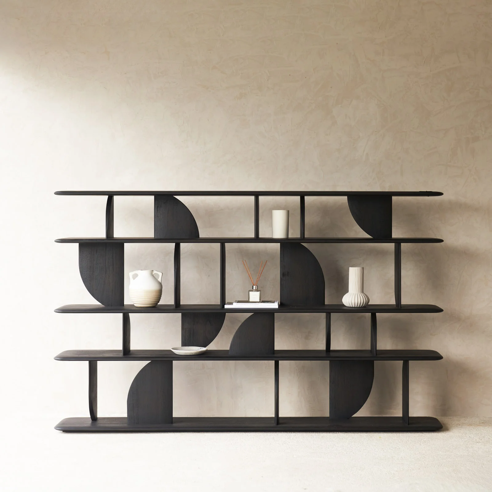 Geometric Rack | Teak Dark Stain