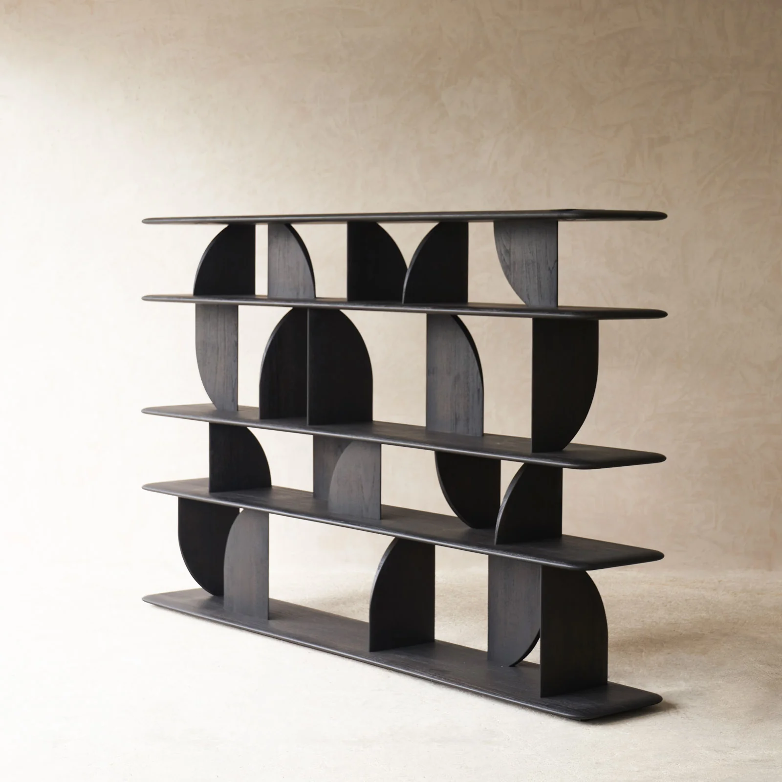 Geometric Rack | Teak Dark Stain - Image 4
