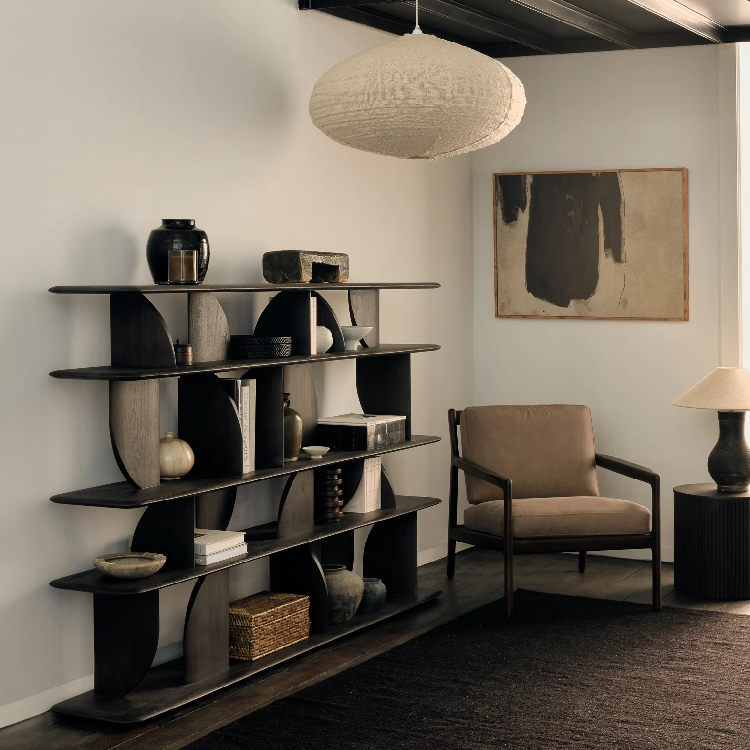 Geometric Rack | Teak Dark Stain - Image 6