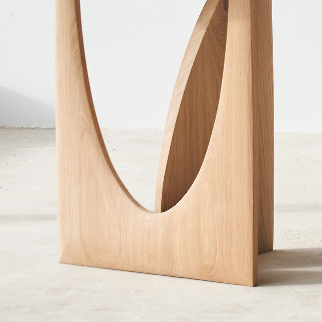 Geometric Side Table | Oak - Natural - Image 7