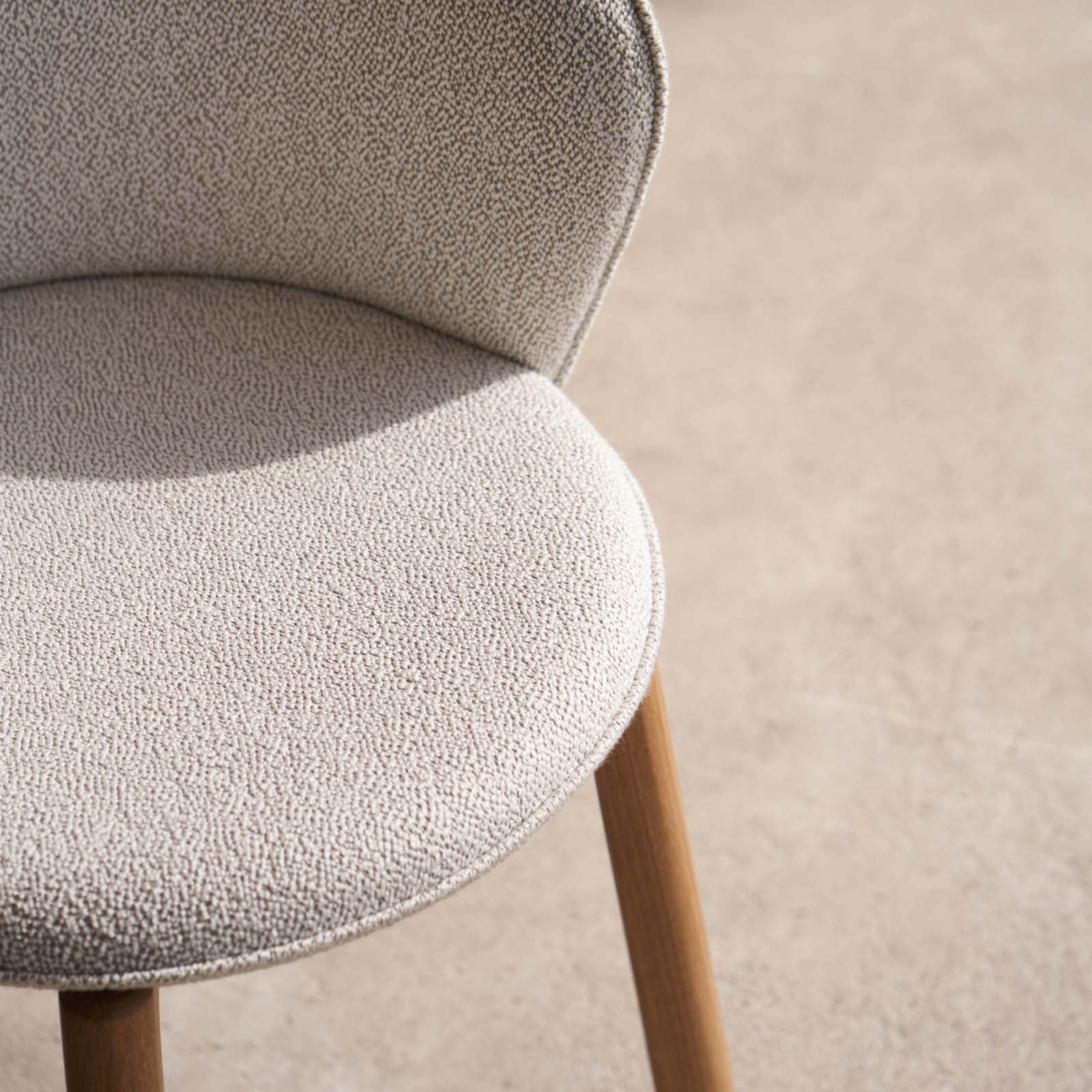 Glide Dining Chair | Oak - Bespoke Fabric - Image 3