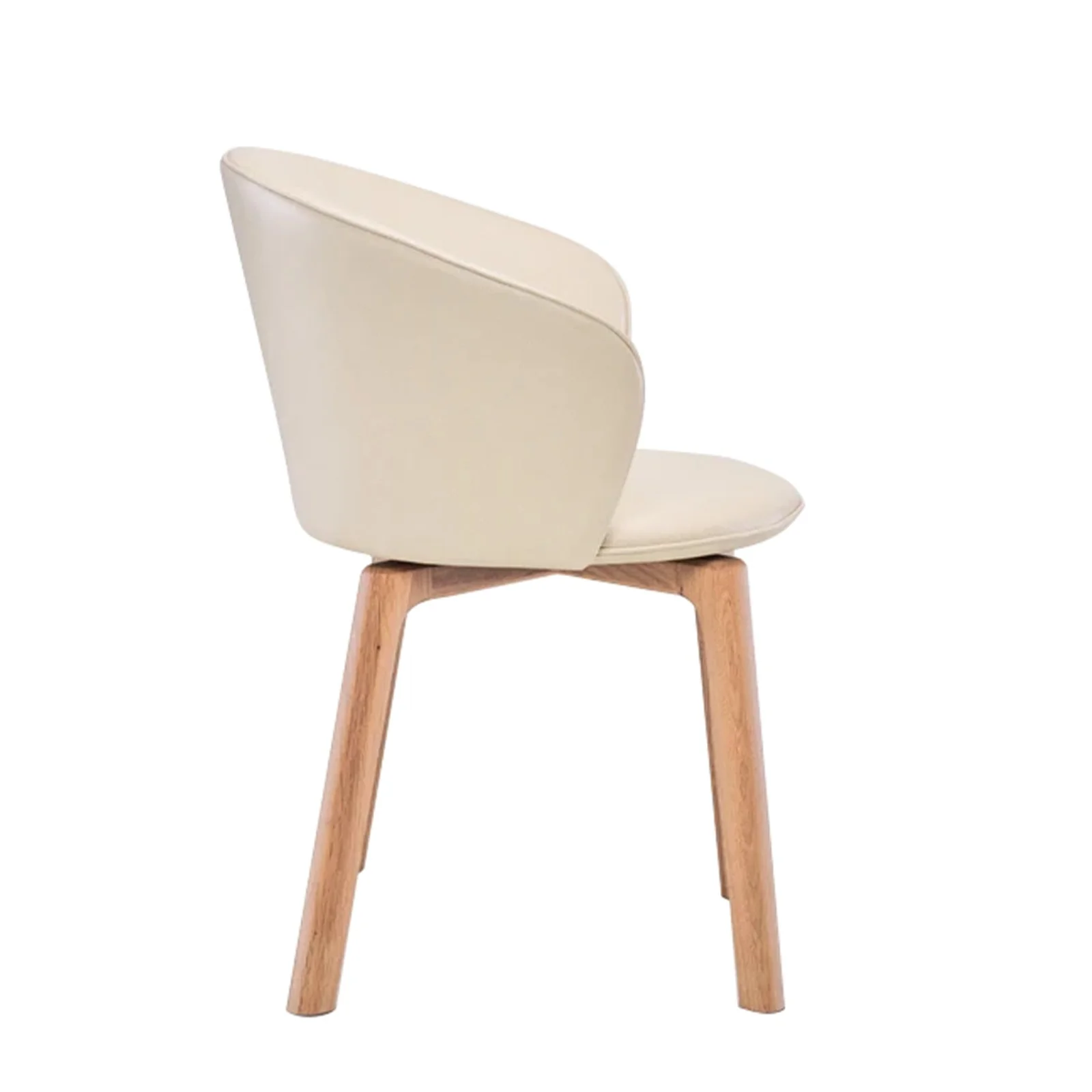 Glide Dining Chair | Oak - Bespoke Leather - Image 2