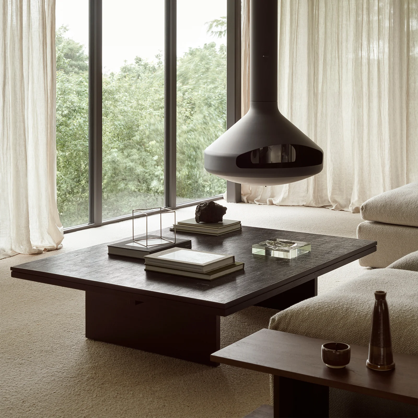 Grooves Coffee Table | Teak (140cm)