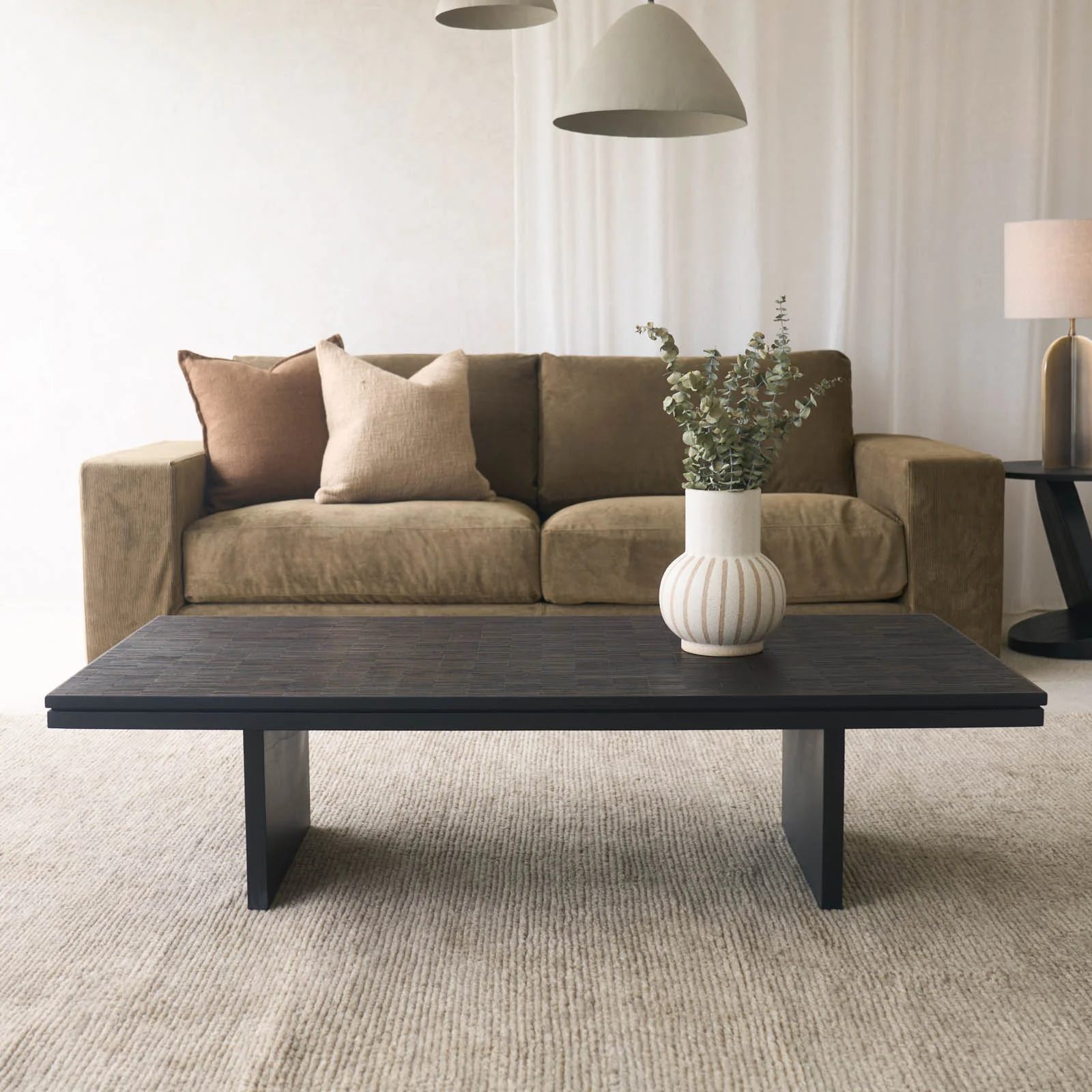 Grooves Coffee Table | Teak (135cm) - Image 6