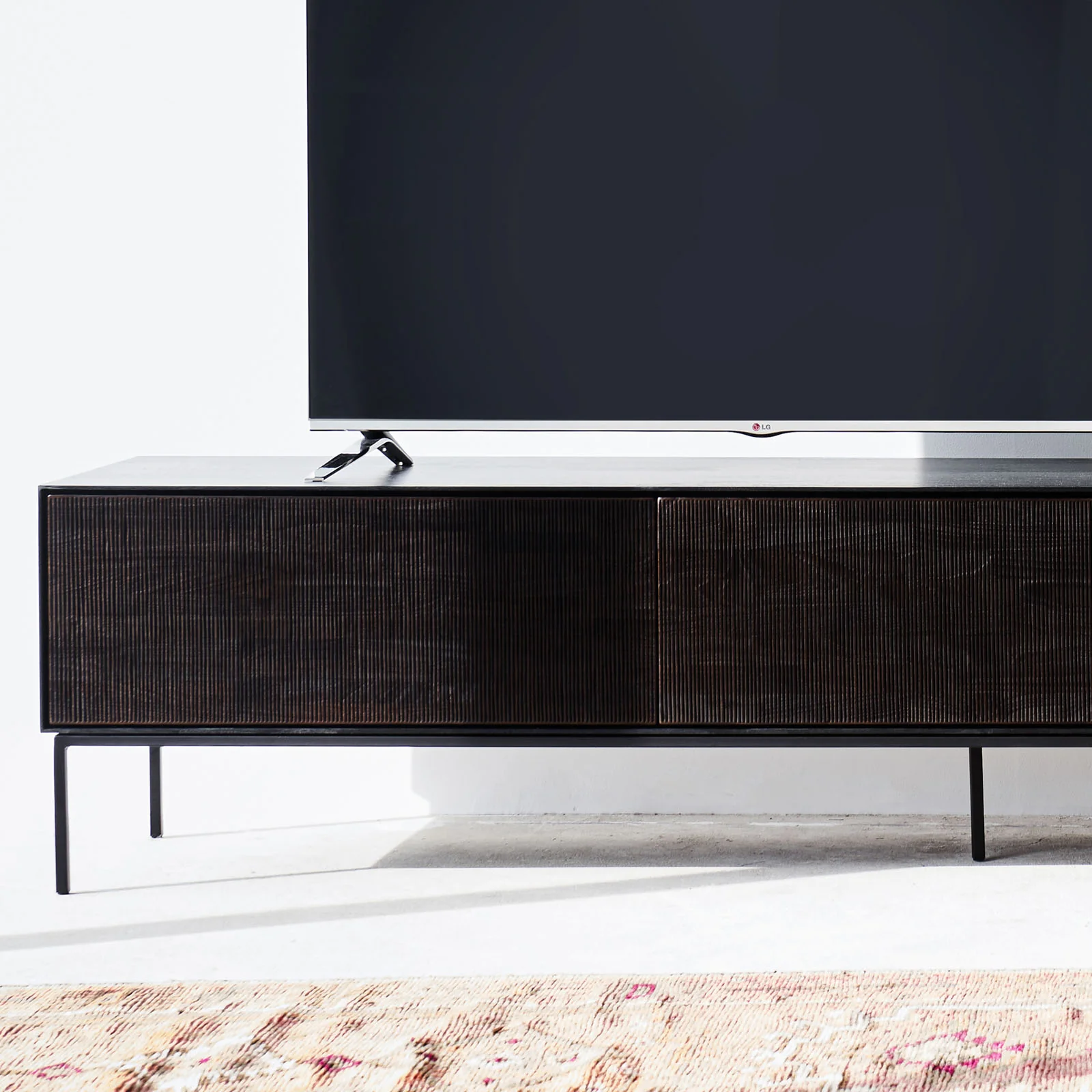 Grooves TV Console | Teak (242cm) - Image 3