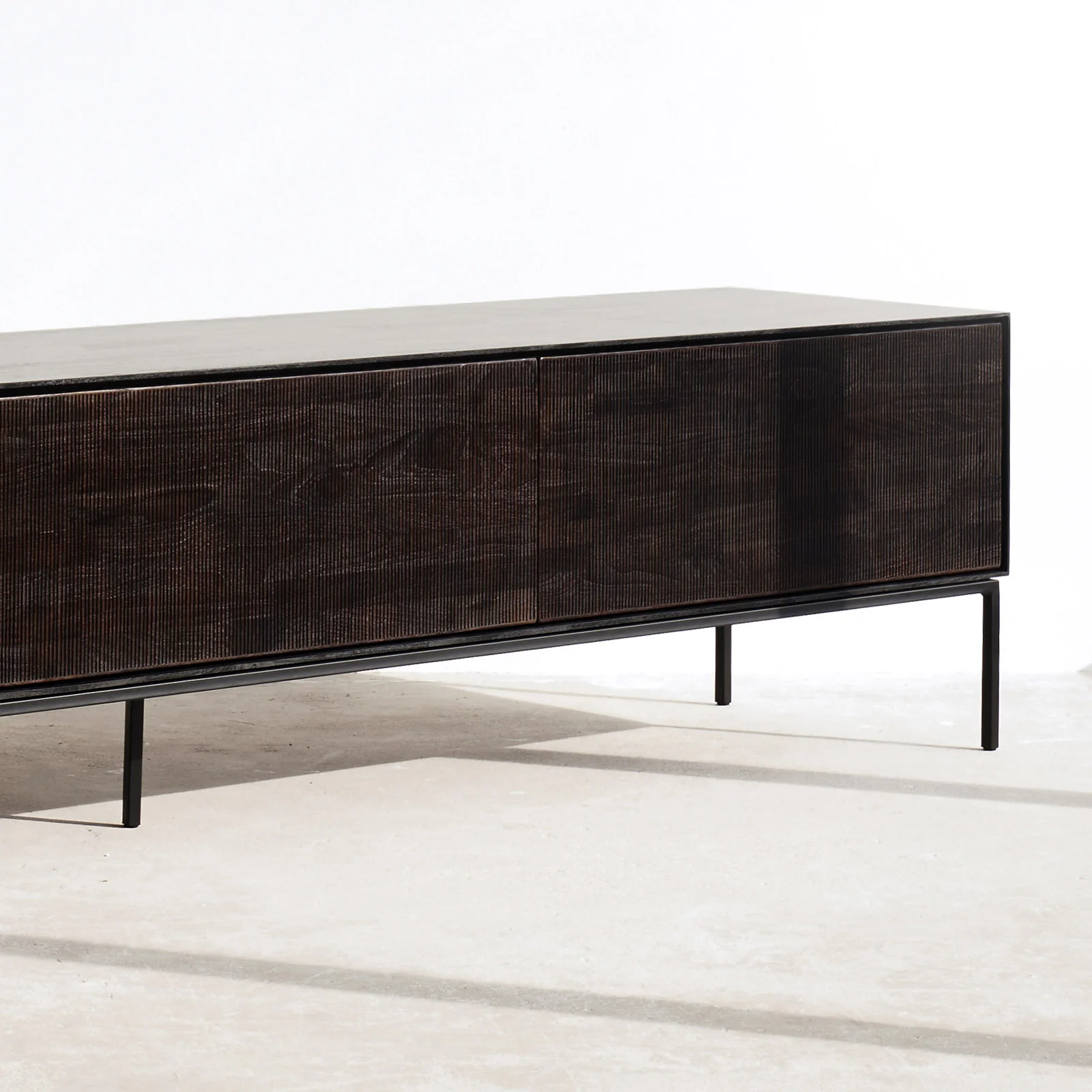 Grooves TV Console | Teak (242cm) - Image 4