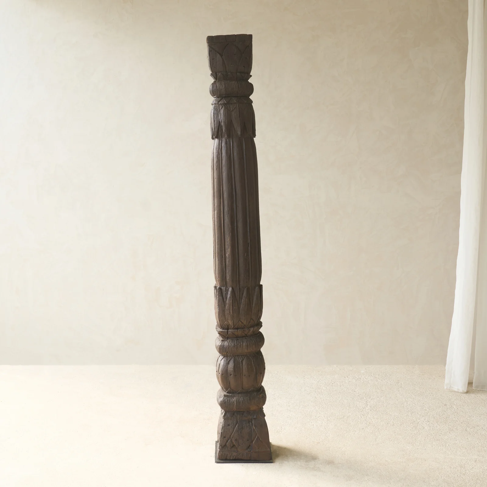 Hand Carved Teak Architectural Pillar - Image 3