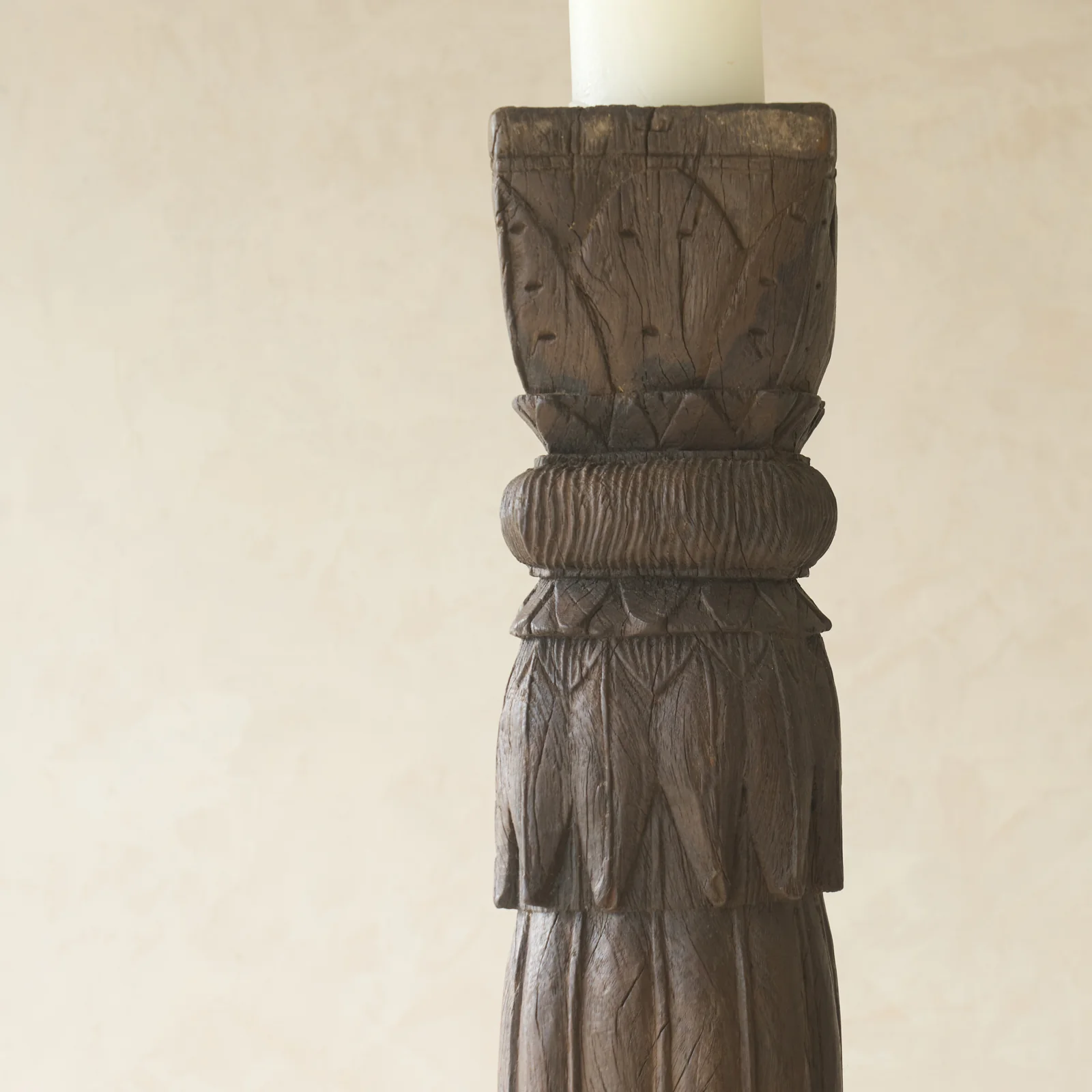 Hand Carved Teak Architectural Pillar - Image 5