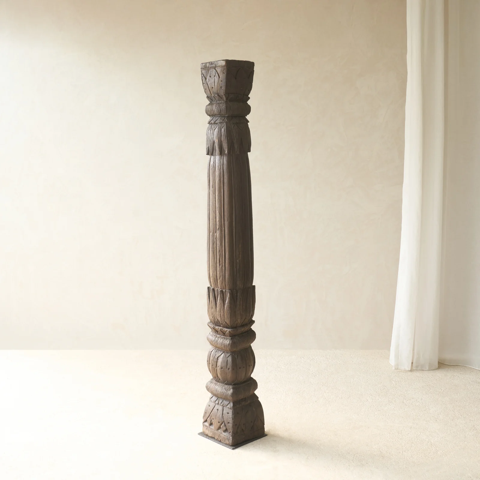 Hand Carved Teak Architectural Pillar - Image 6