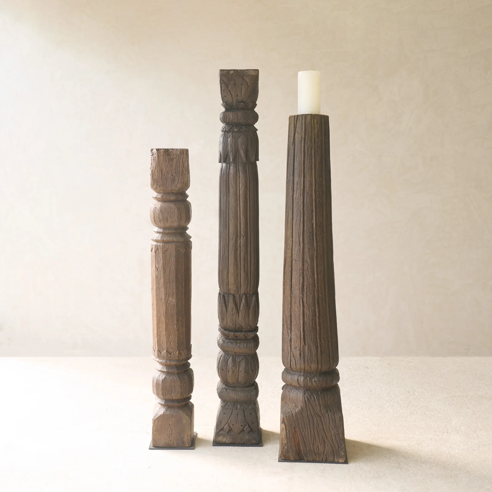 Hand Carved Teak Architectural Pillar | No. 3 - Image 5