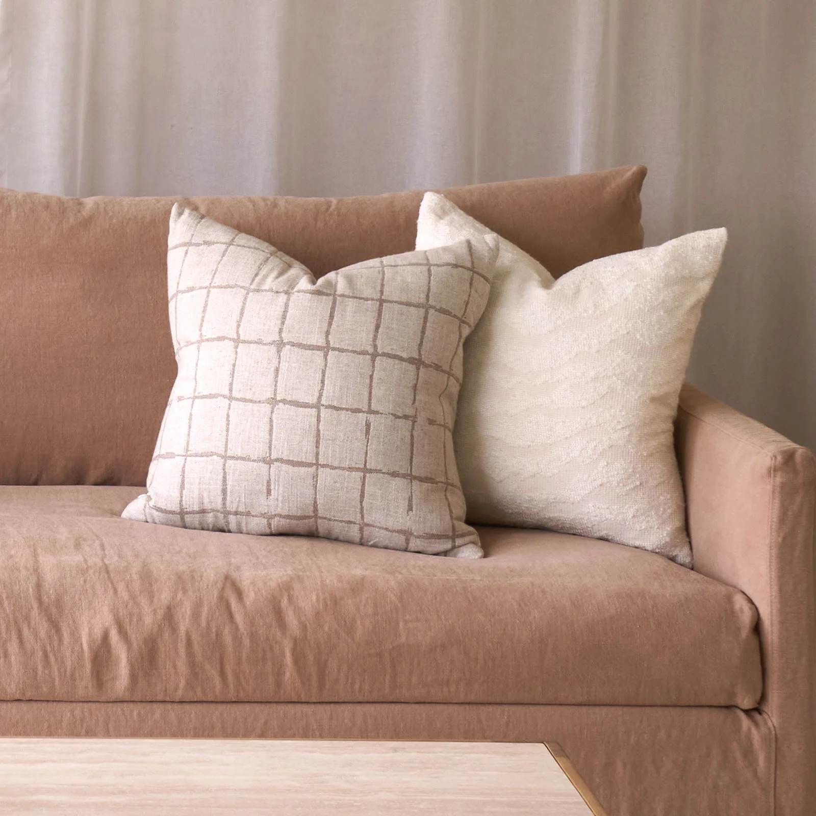 Harrison Cushion | Taupe (55 x 55cm) - Image 5