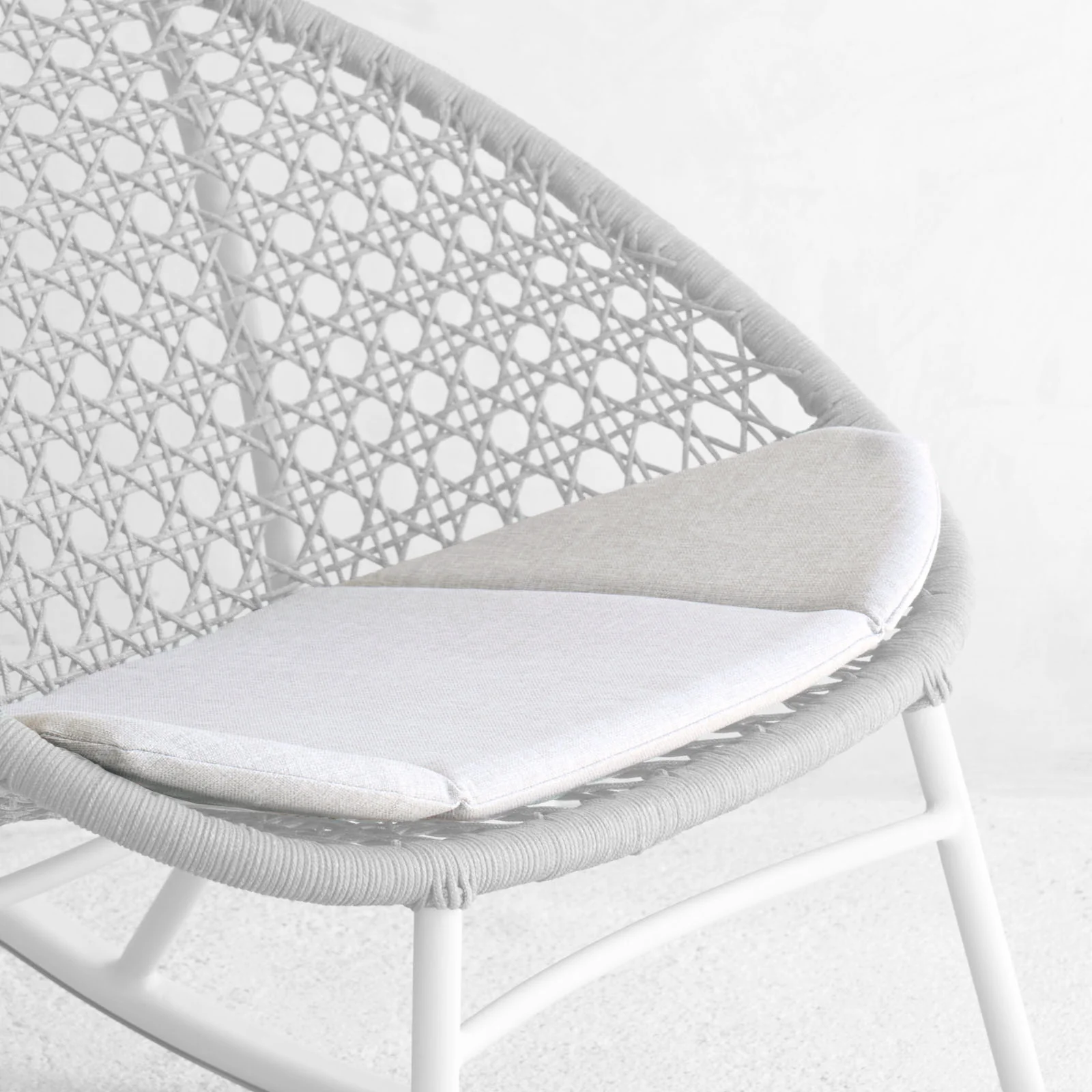 Helen Outdoor Rocking Chair Seat Cushion | Grey - Image 4