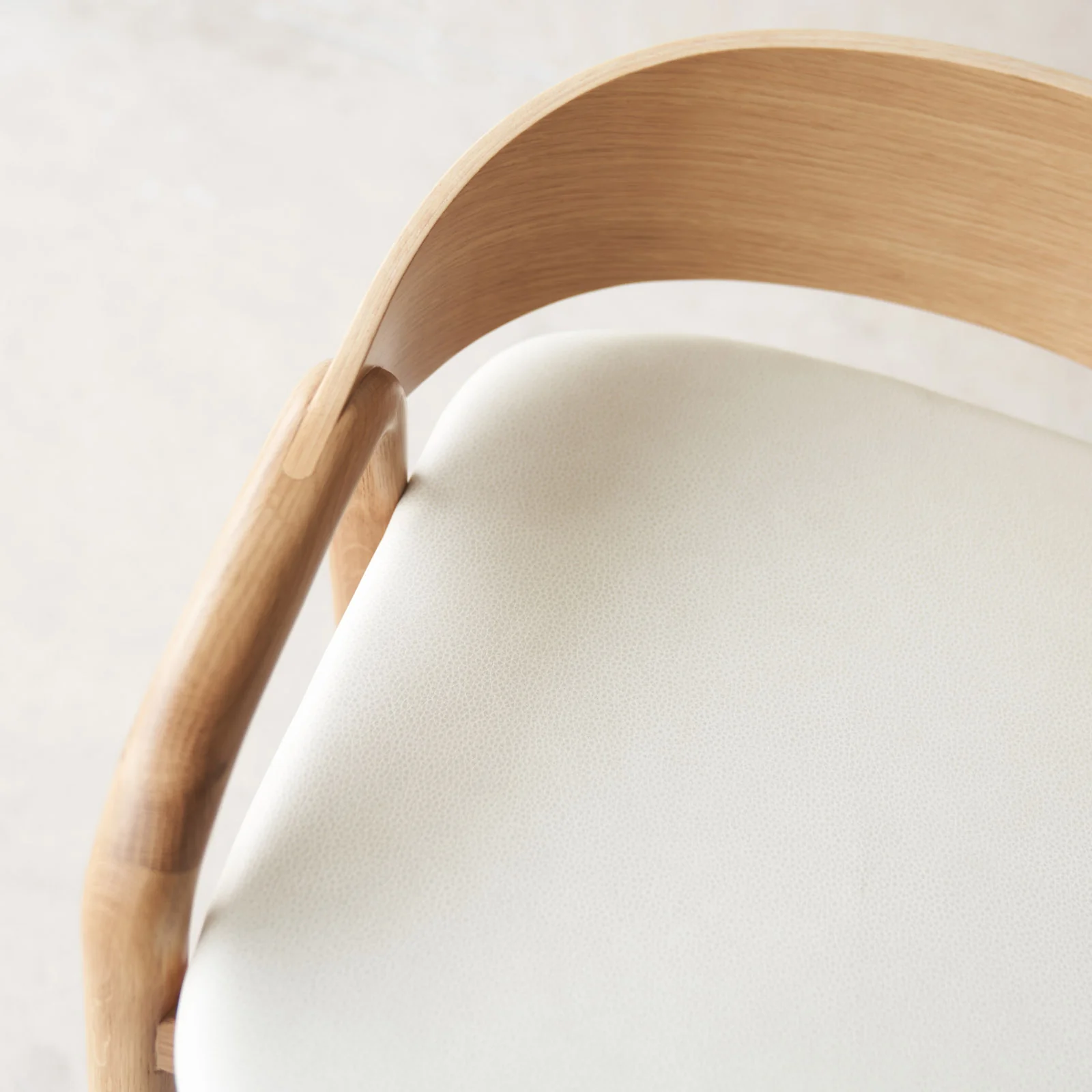 Inlay Counter Stool | Oak Frame - Bespoke Leather - Image 2