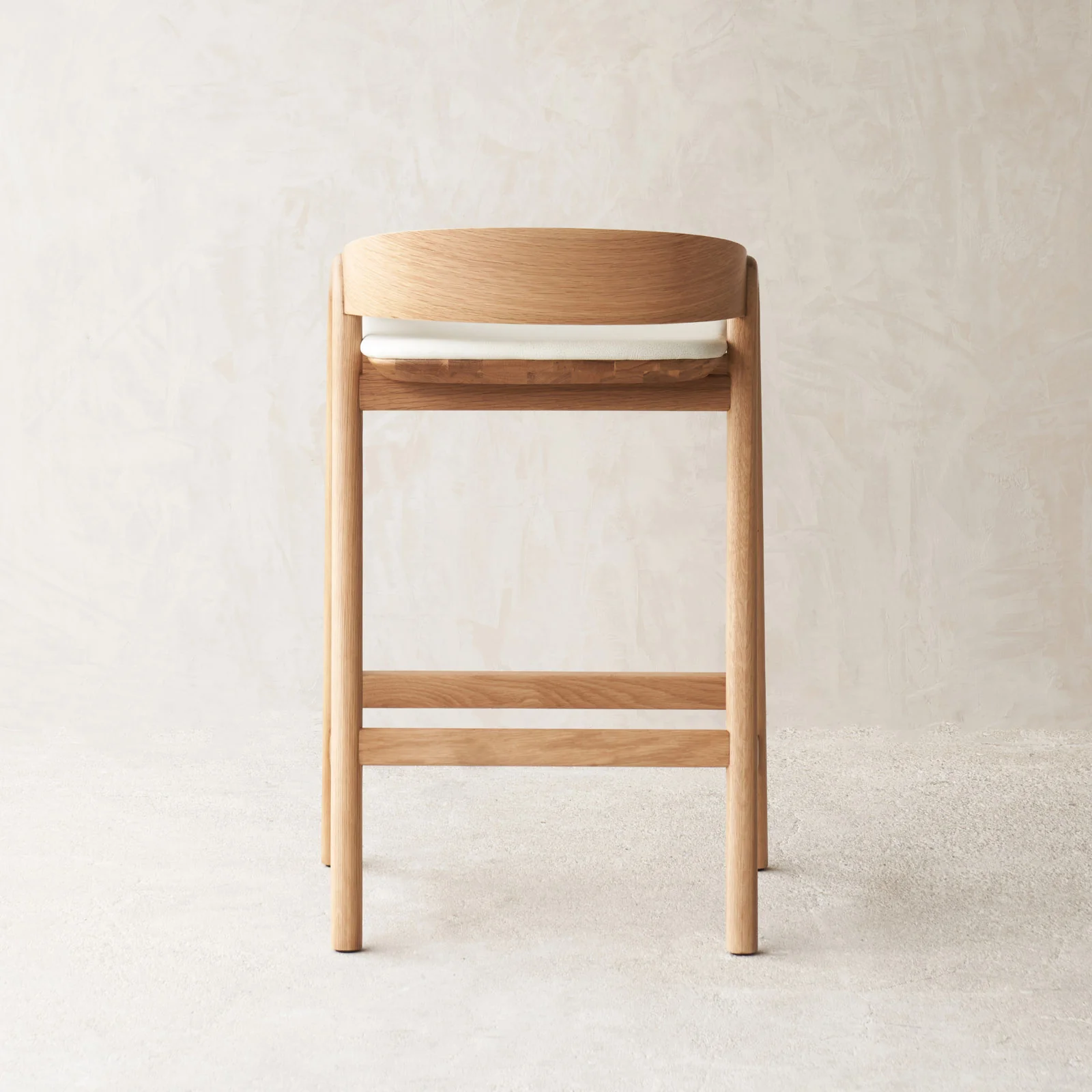 Inlay Counter Stool | Oak Frame - Bespoke Leather - Image 6