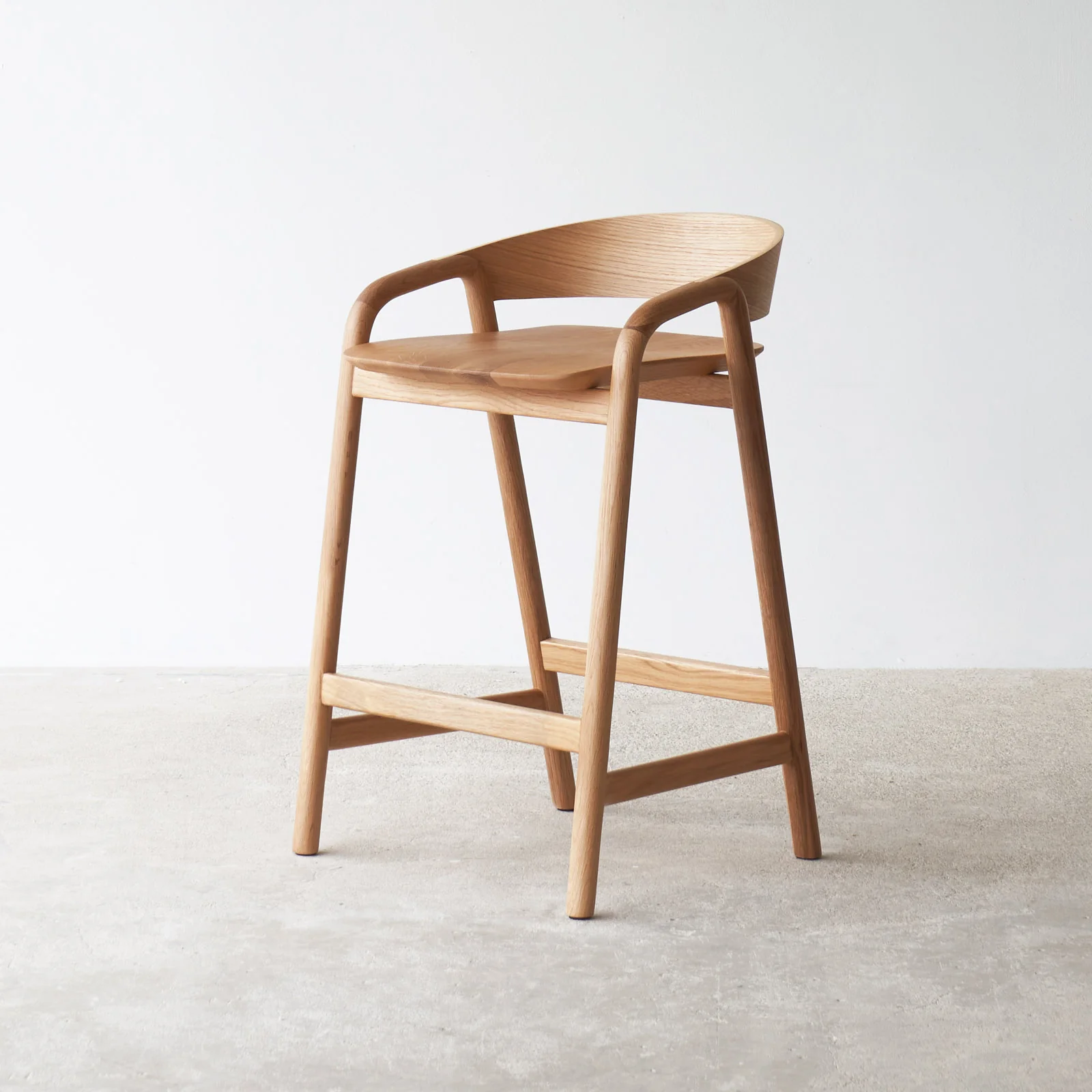 Inlay Counter Stool | Oak Frame - Natural - Image 3