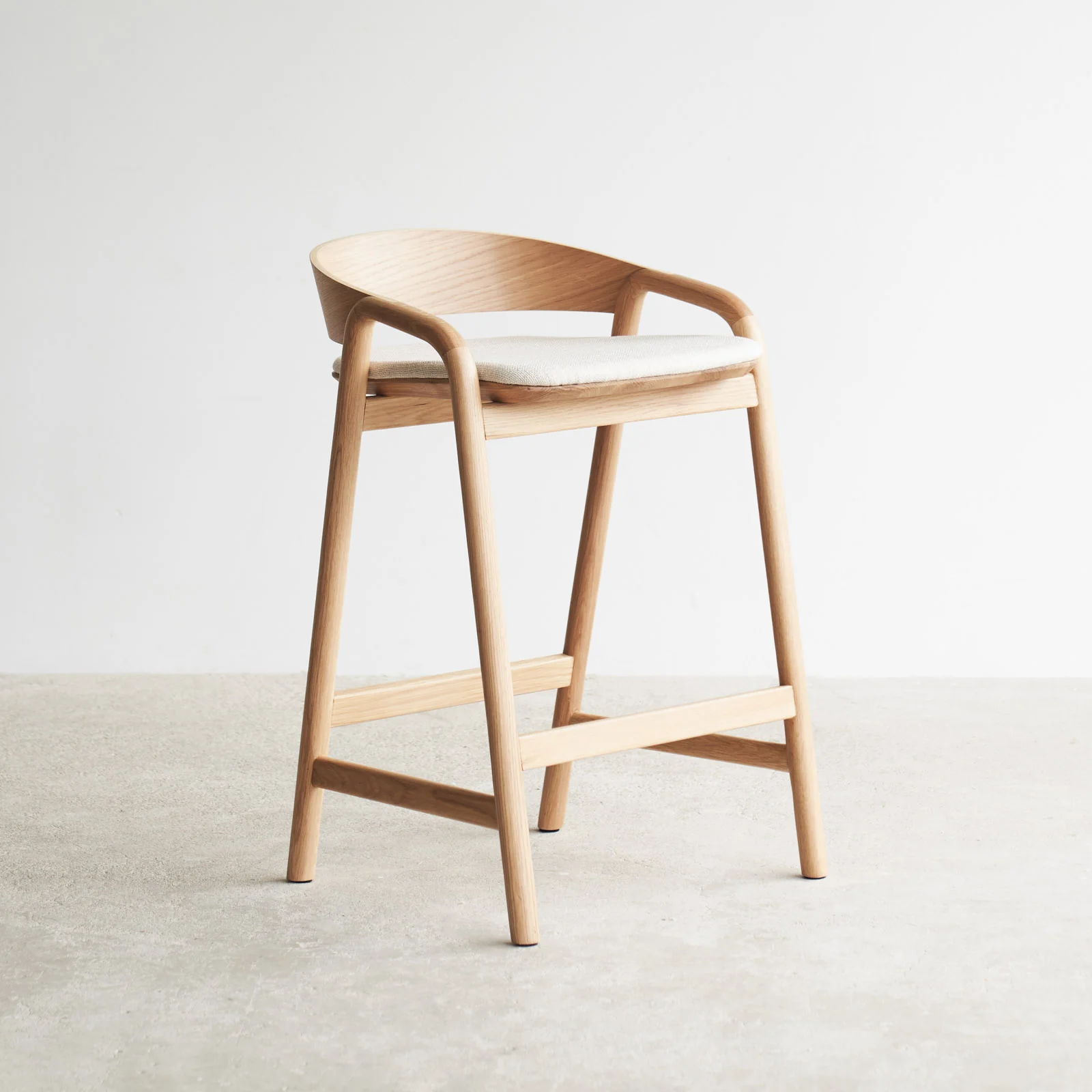 Inlay Counter Stool | Oak Frame - Sand - Image 3