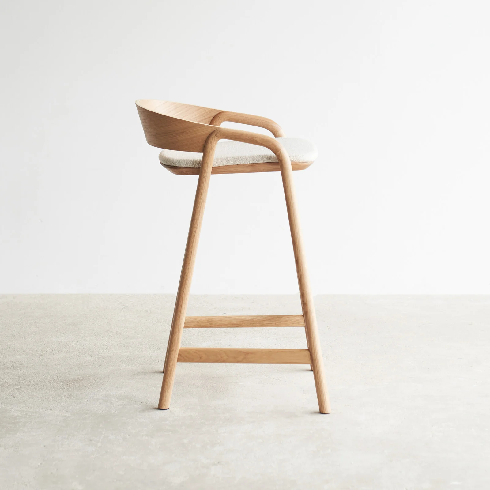 Inlay Counter Stool | Oak Frame - Sand - Image 4