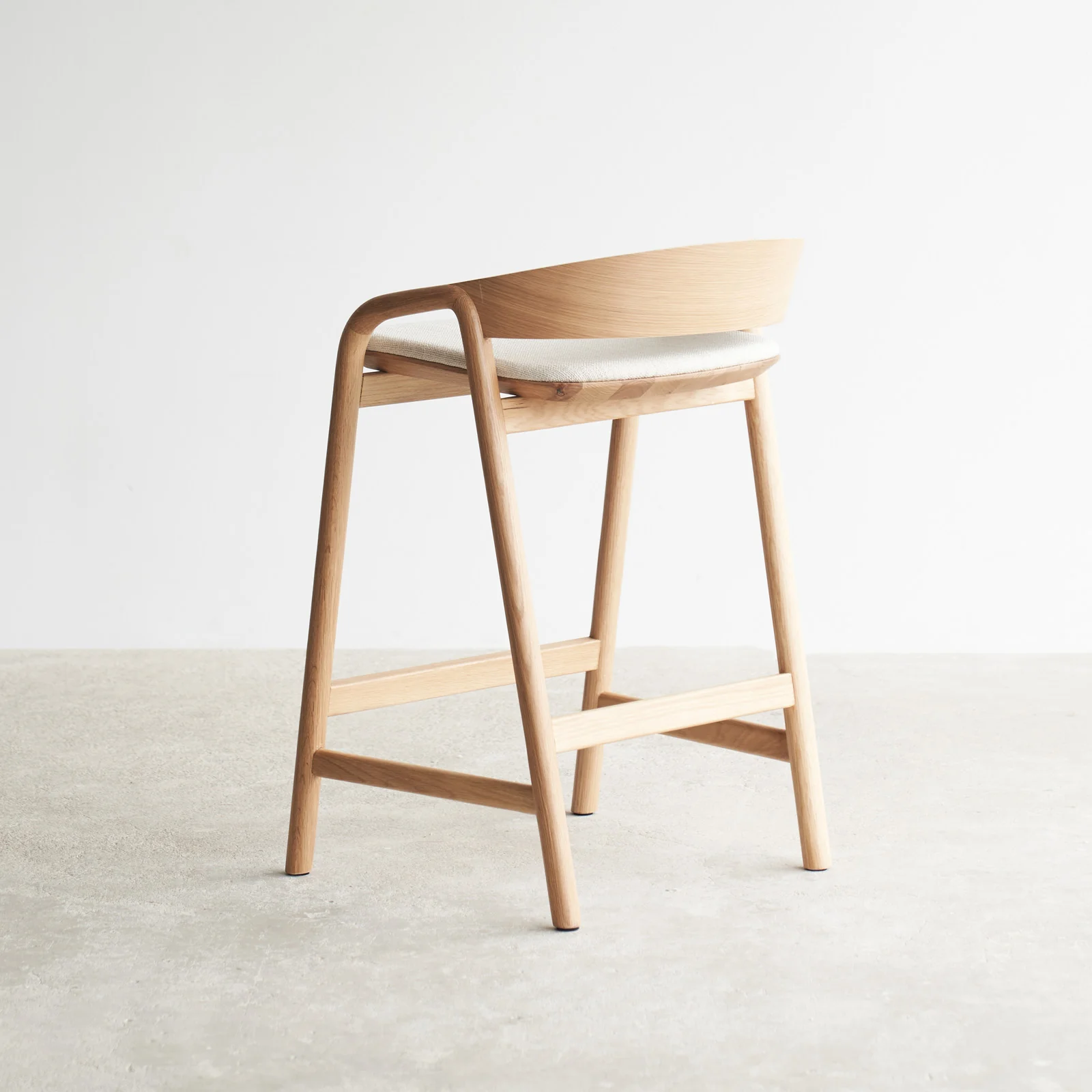 Inlay Counter Stool | Oak Frame - Sand - Image 5
