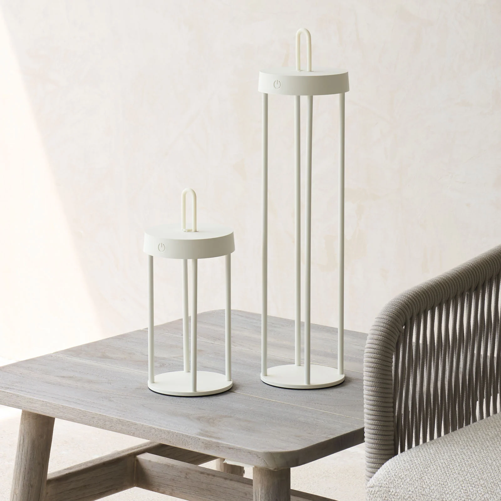 Isalo Outdoor LED Table Lamp | Cream - Image 9