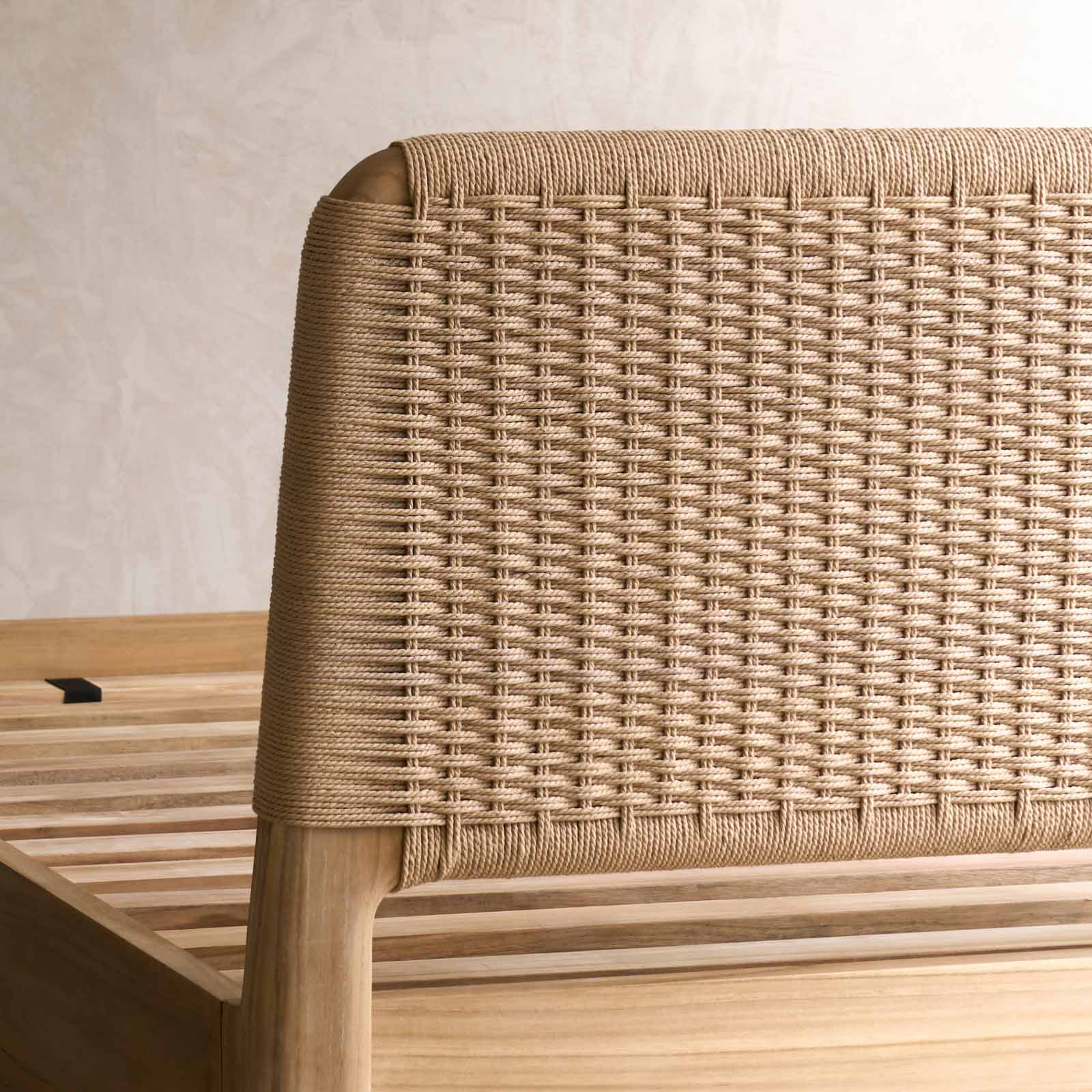 Isla Bed Frame | Teak with Rope - Image 6