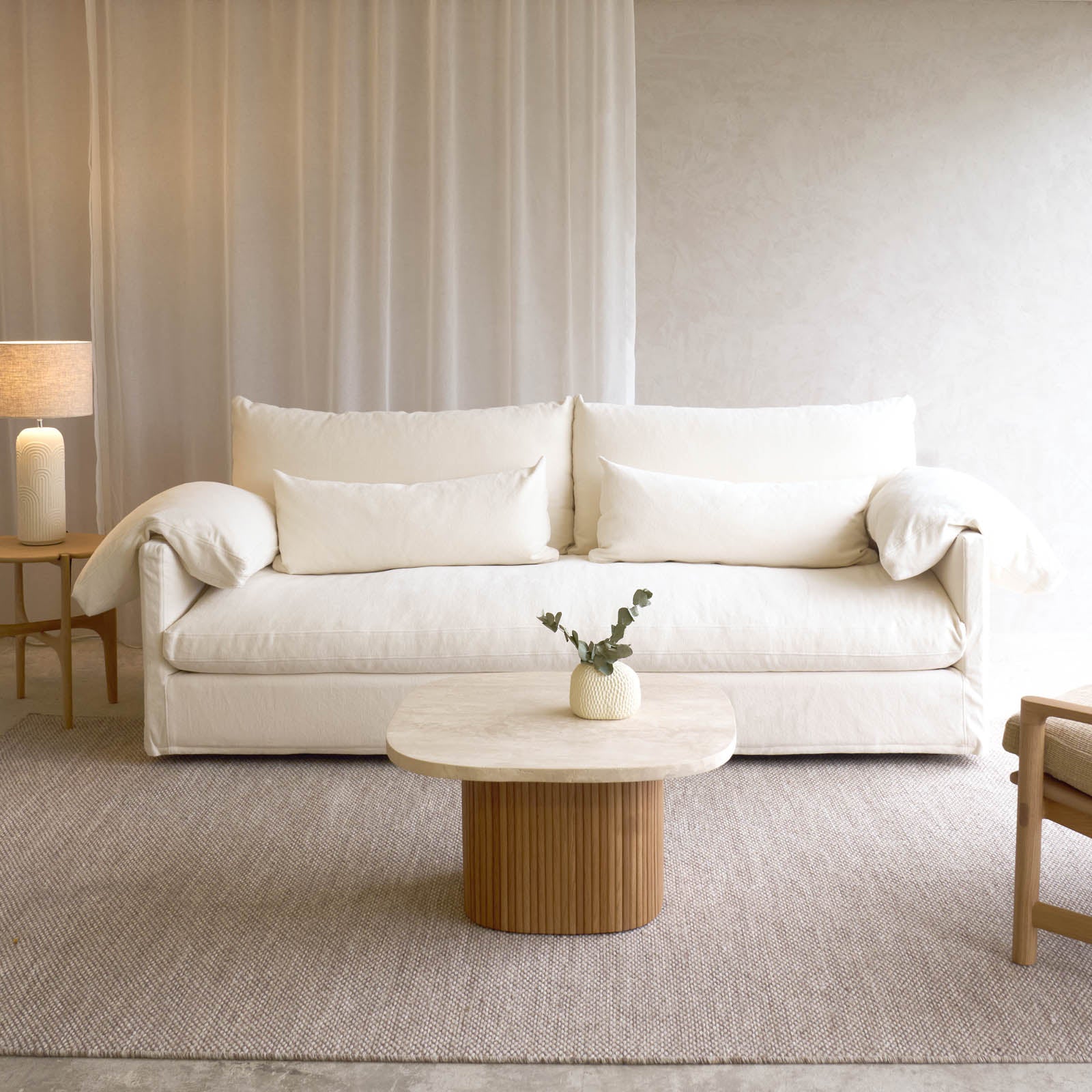 Island Fabric Sofa | Blanc - Image 7