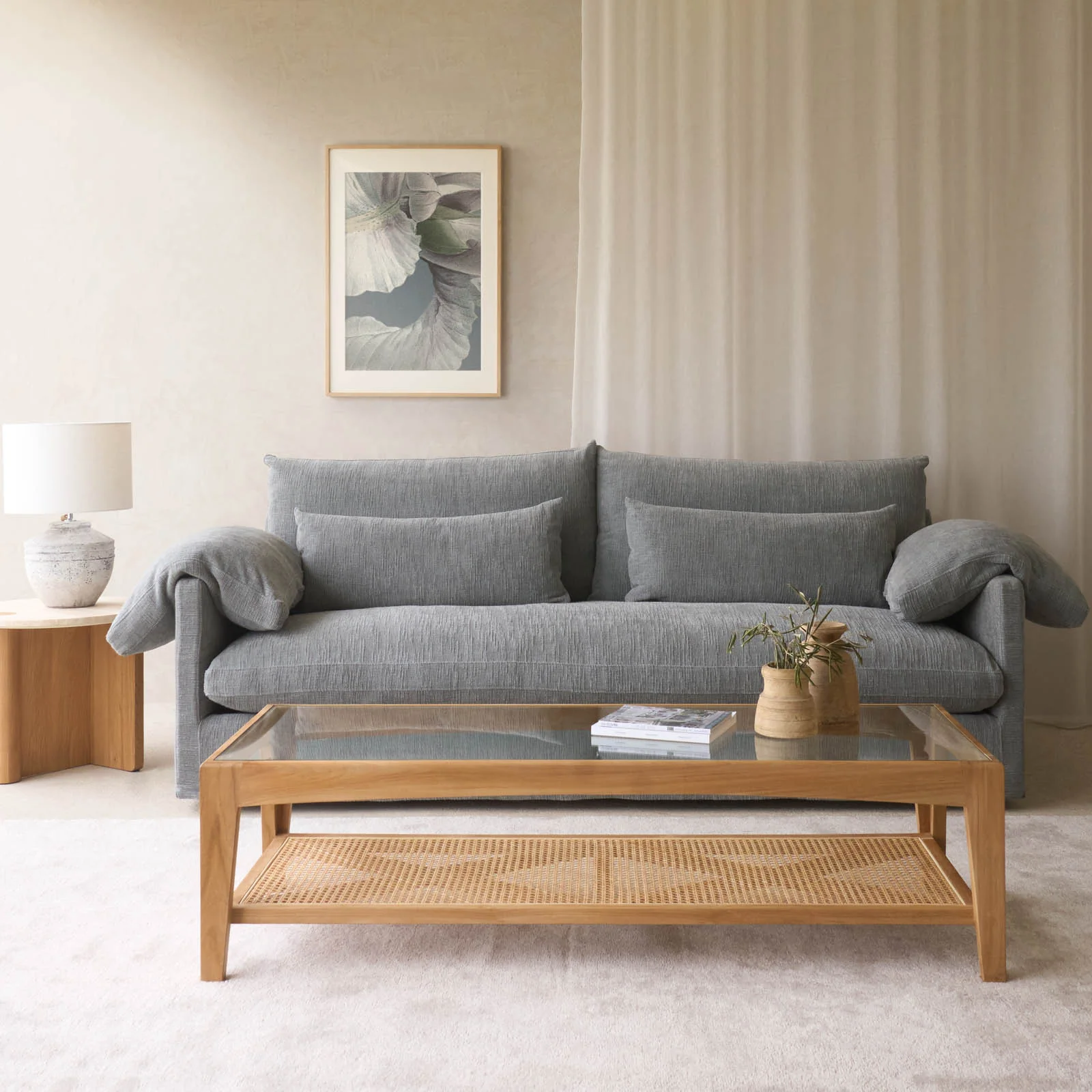 Island Fabric Sofa | Gunmetal - Image 2
