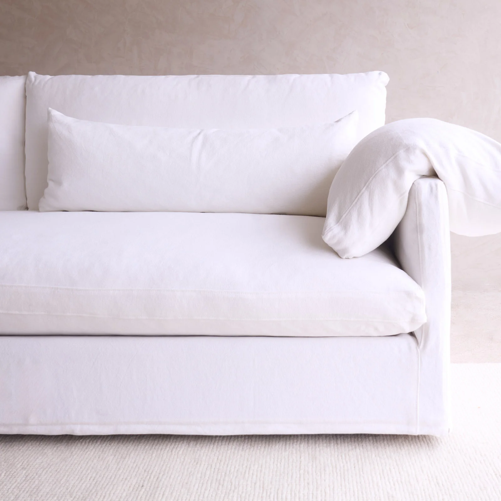 Island Fabric Sofa | Flanders White - Image 2