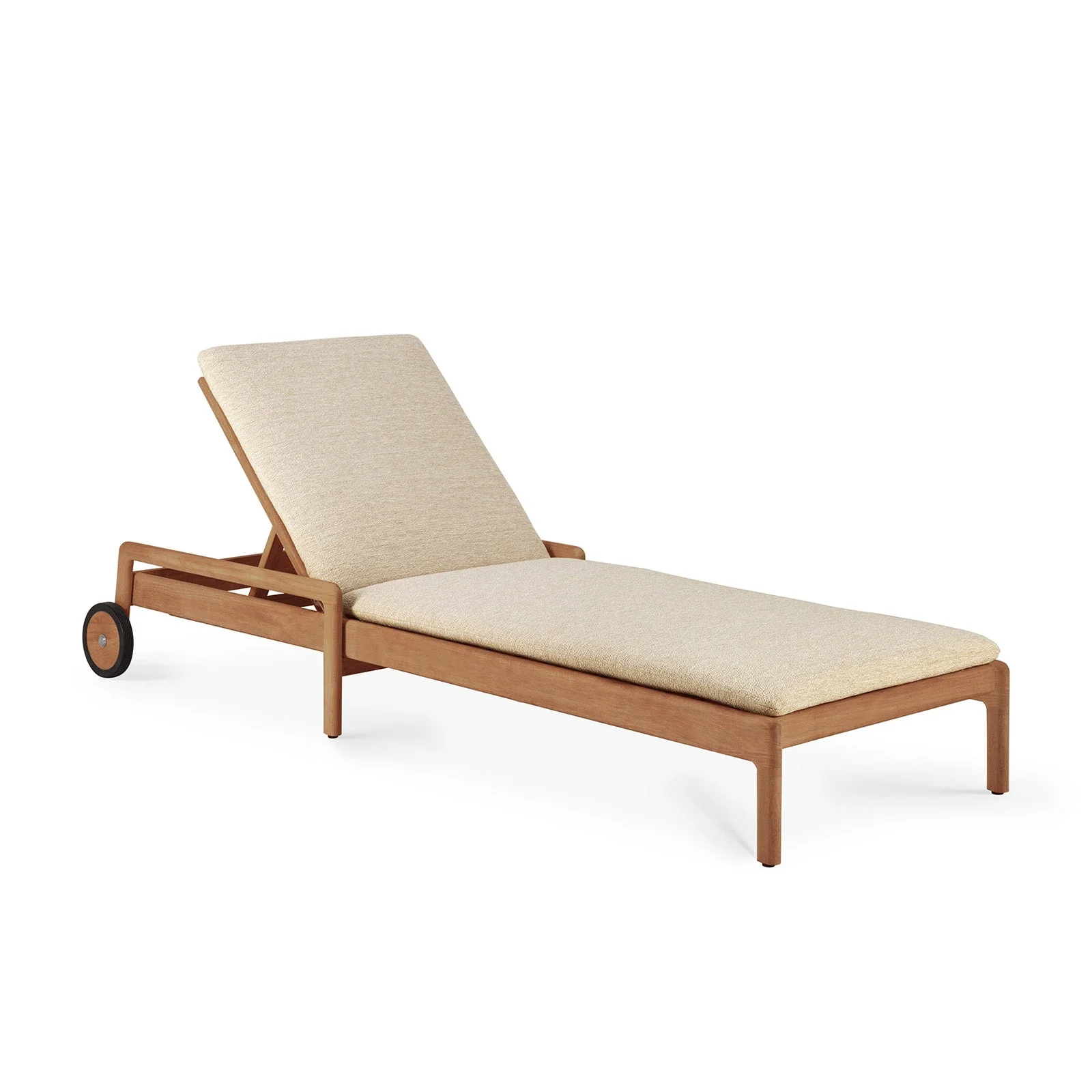 Outdoor Jack Adjustable Lounger | Teak - Natural - Image 4