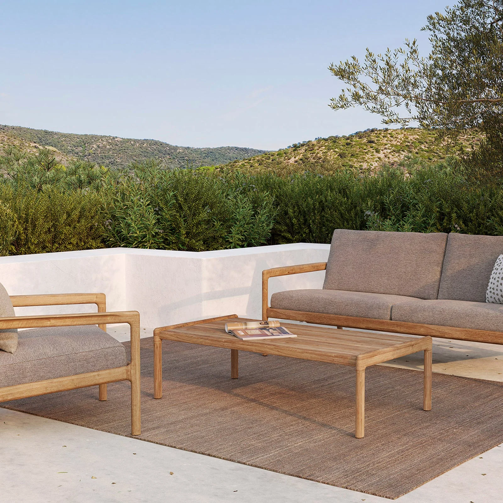 Jack Outdoor Coffee Table | Teak - Image 7