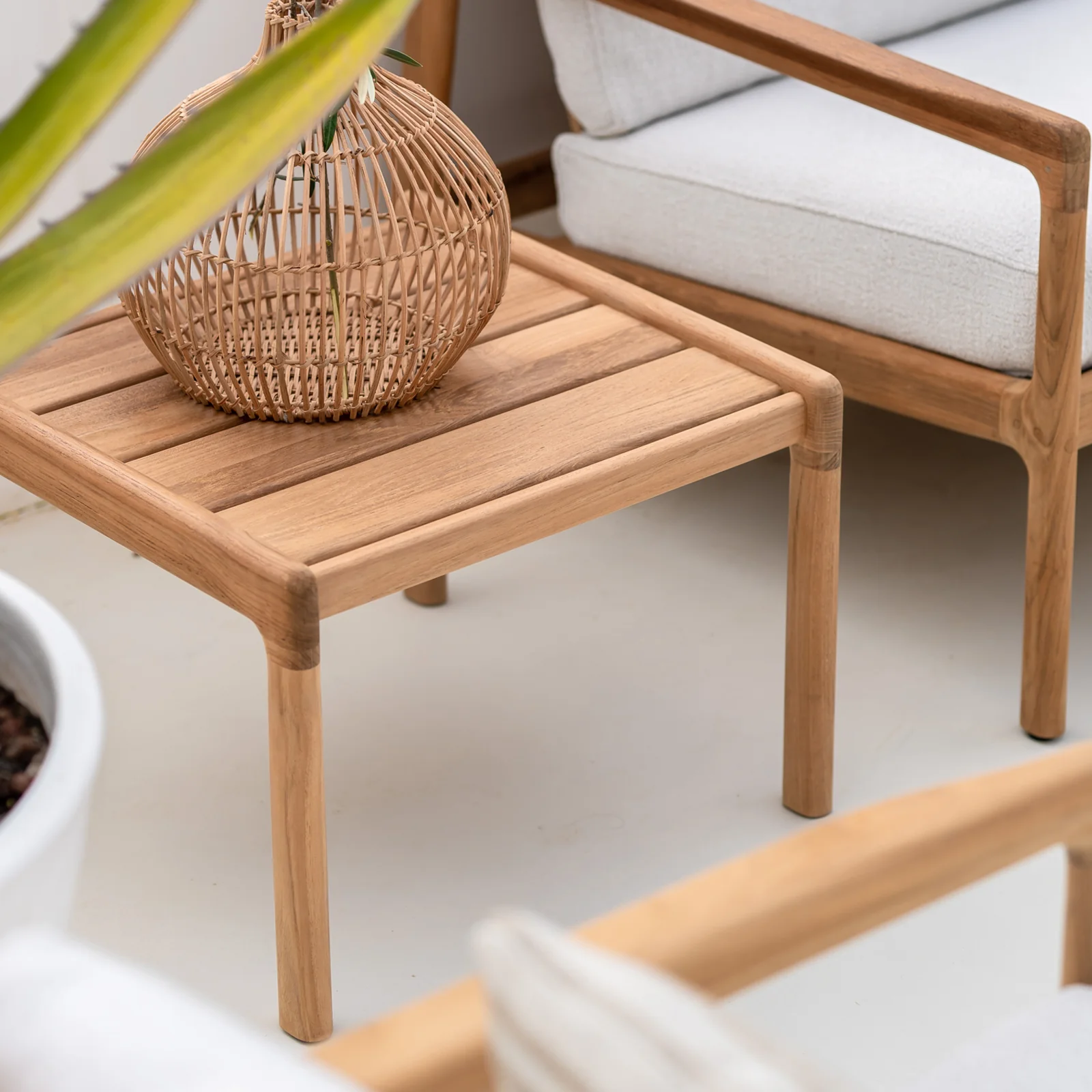 Jack Outdoor Side Table | Teak (54cm) - Image 5