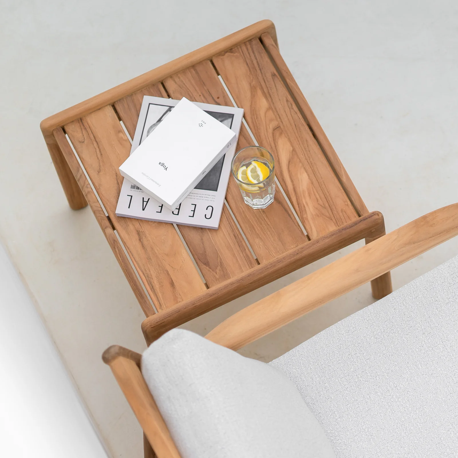 Jack Outdoor Side Table | Teak (54cm) - Image 6