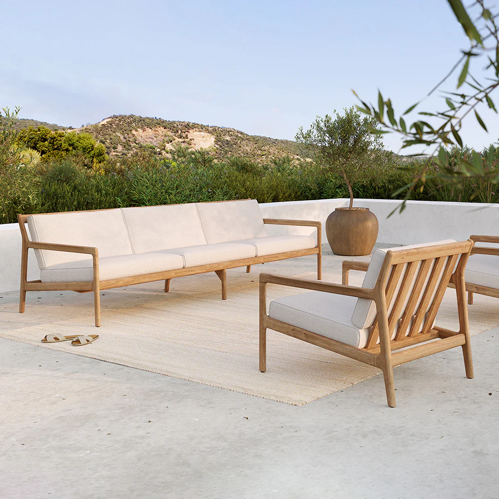 Jack Outdoor Sofa | 3 Seater - Off White (265cm) - Image 3