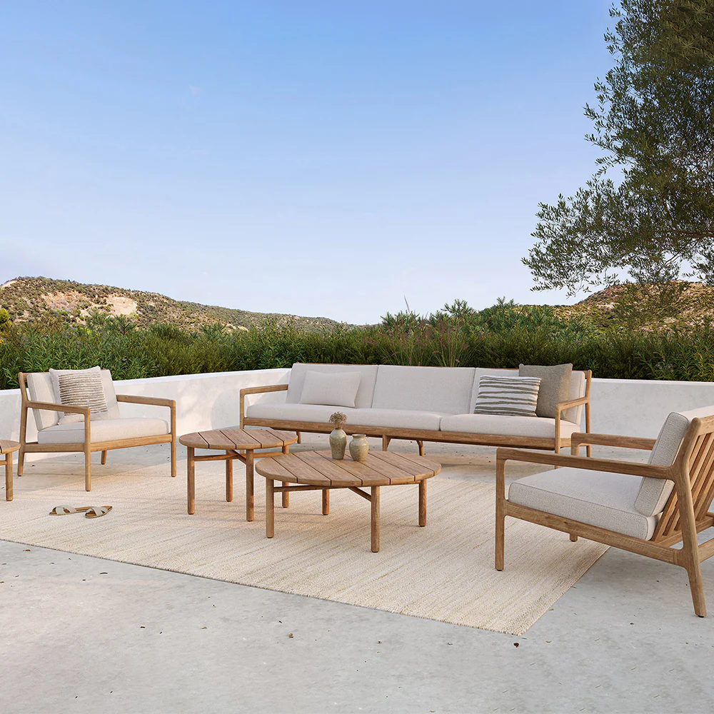 Jack Outdoor Sofa | 3 Seater - Off White (265cm) - Image 4