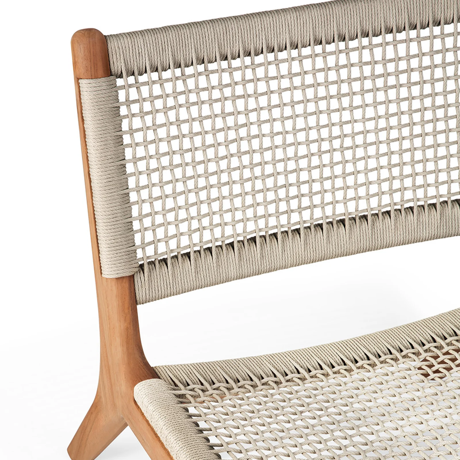 Jack Woven Outdoor Lounge Chair | Beige (63cm) - Image 3