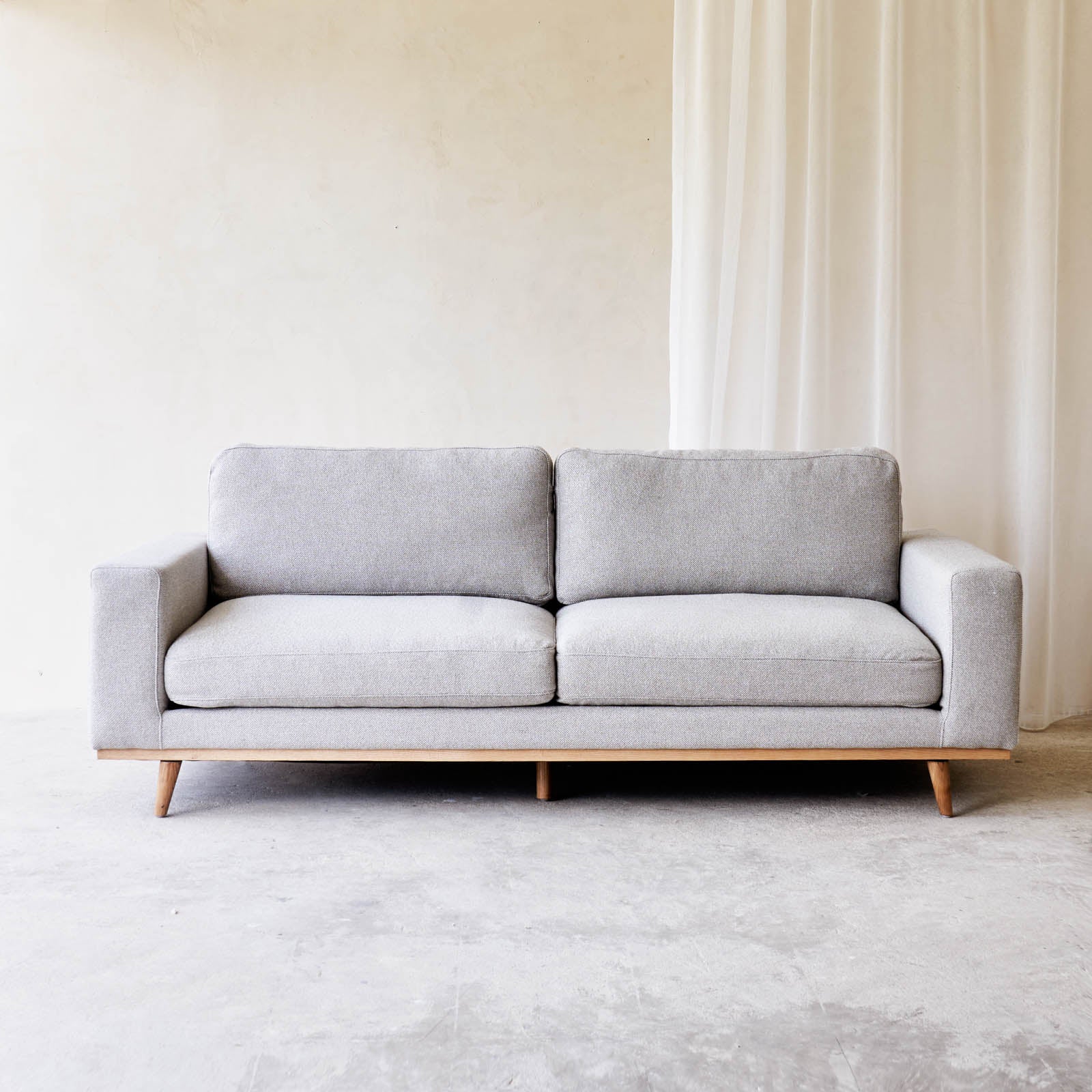James Fabric Sofa | 3 Seater - Stone (215cm) - Image 4