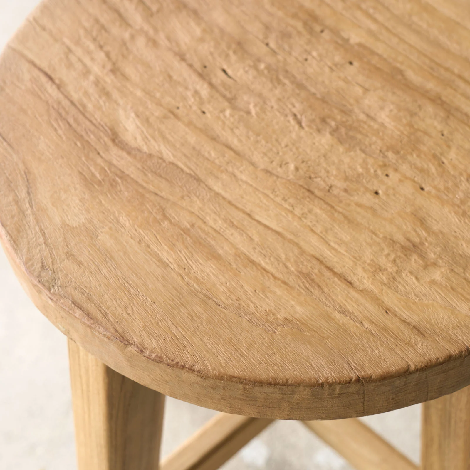 Java Round Stool | Teak - Image 3