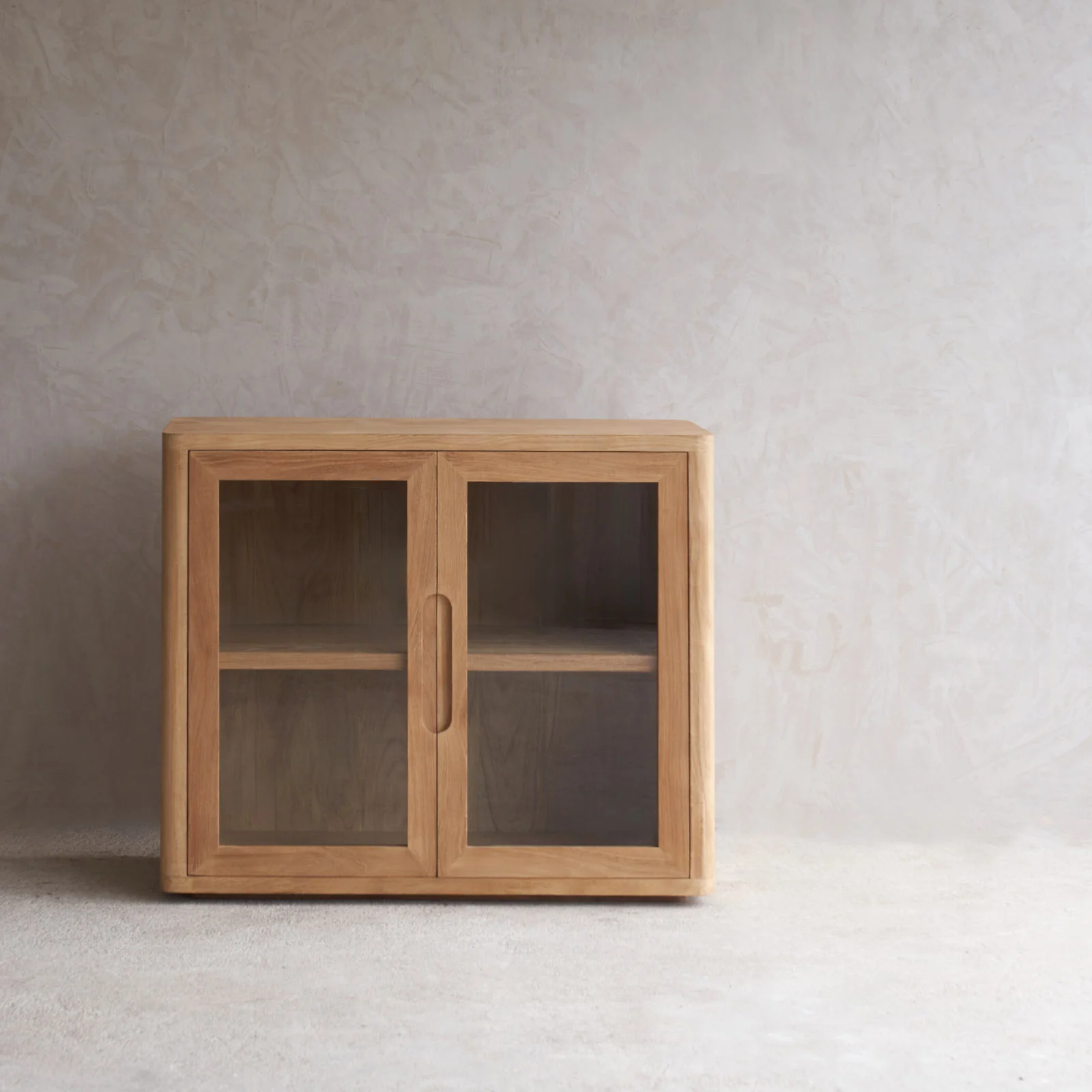 Bromo Sideboard | 2 Glass Doors - Old Teak Natural (100cm) - Image 3
