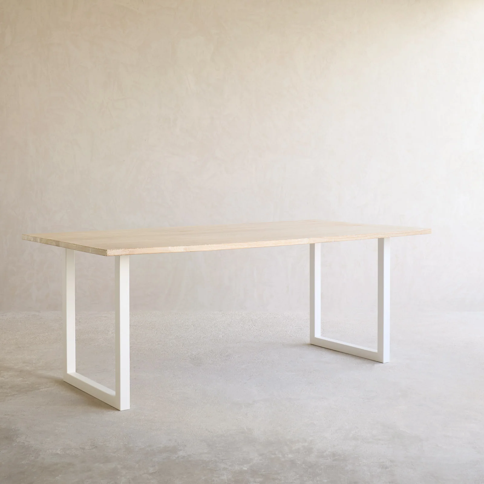 Java Teak Dining Table | Whitewash with U-Base - Image 6